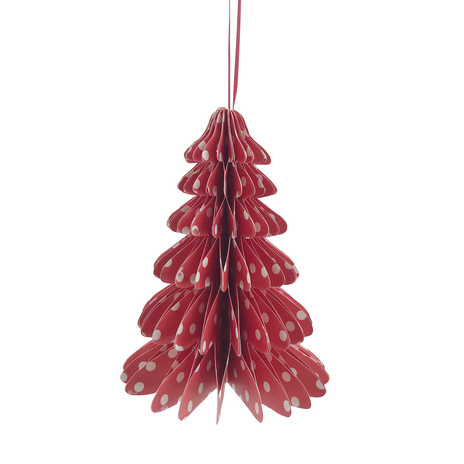 slide 2 of 4, December Home "Polka Dot Paper Christmas Tree Christmas Tree Decoration, 4.5 in