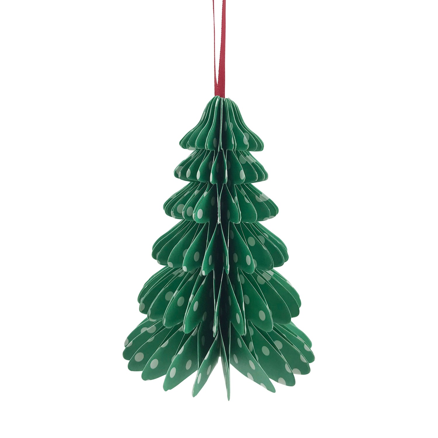 slide 3 of 4, December Home "Polka Dot Paper Christmas Tree Christmas Tree Decoration, 4.5 in