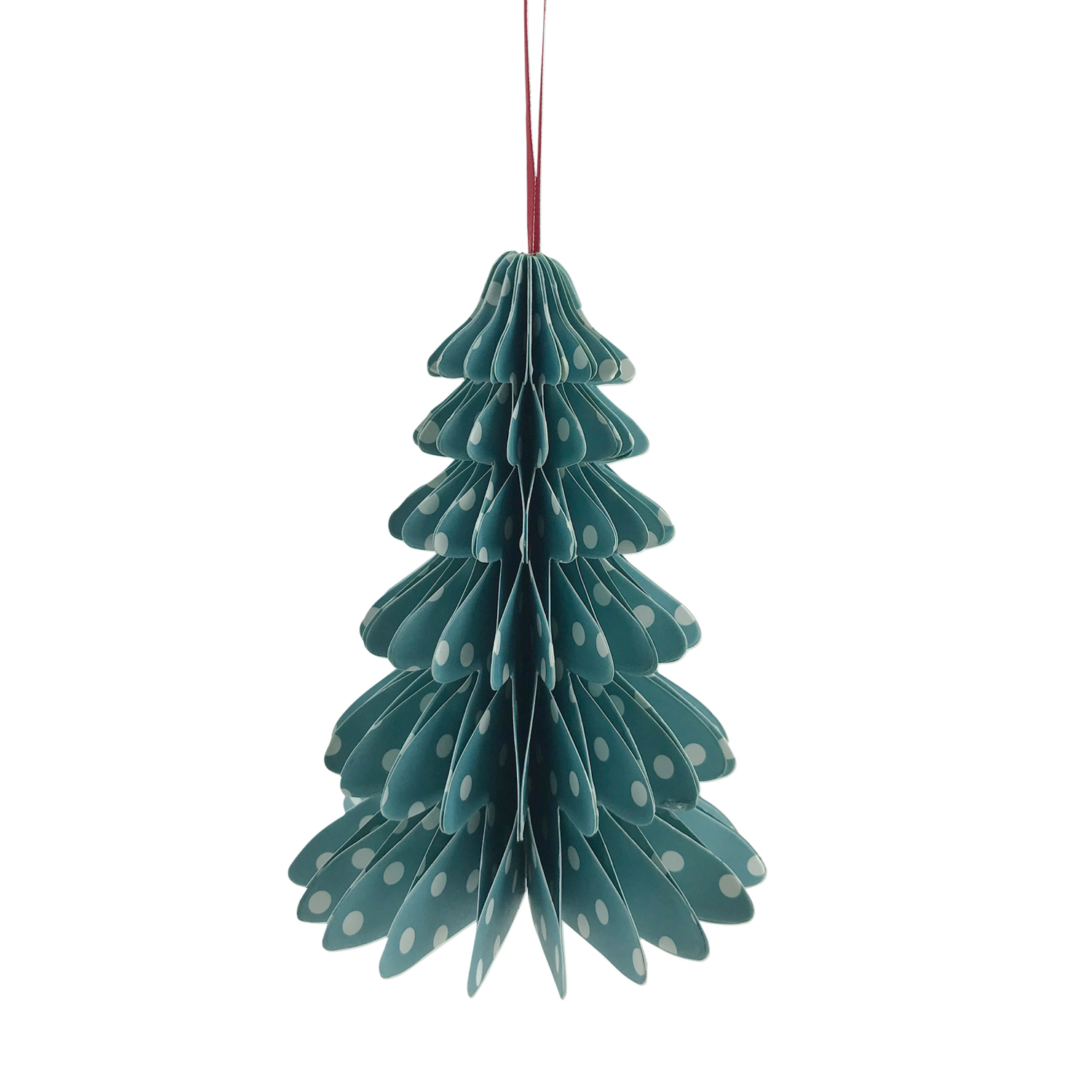 slide 4 of 4, December Home "Polka Dot Paper Christmas Tree Christmas Tree Decoration, 4.5 in