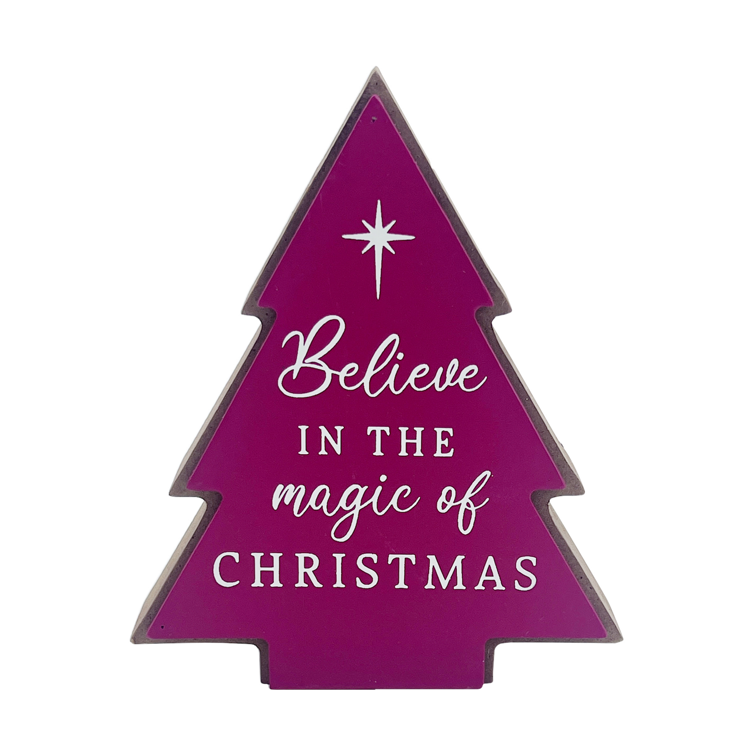 slide 2 of 4, December Home Wood Tree Decor Dining Table Centerpiece Ornament Decoration Home Decor 3 AST, 4.88 in