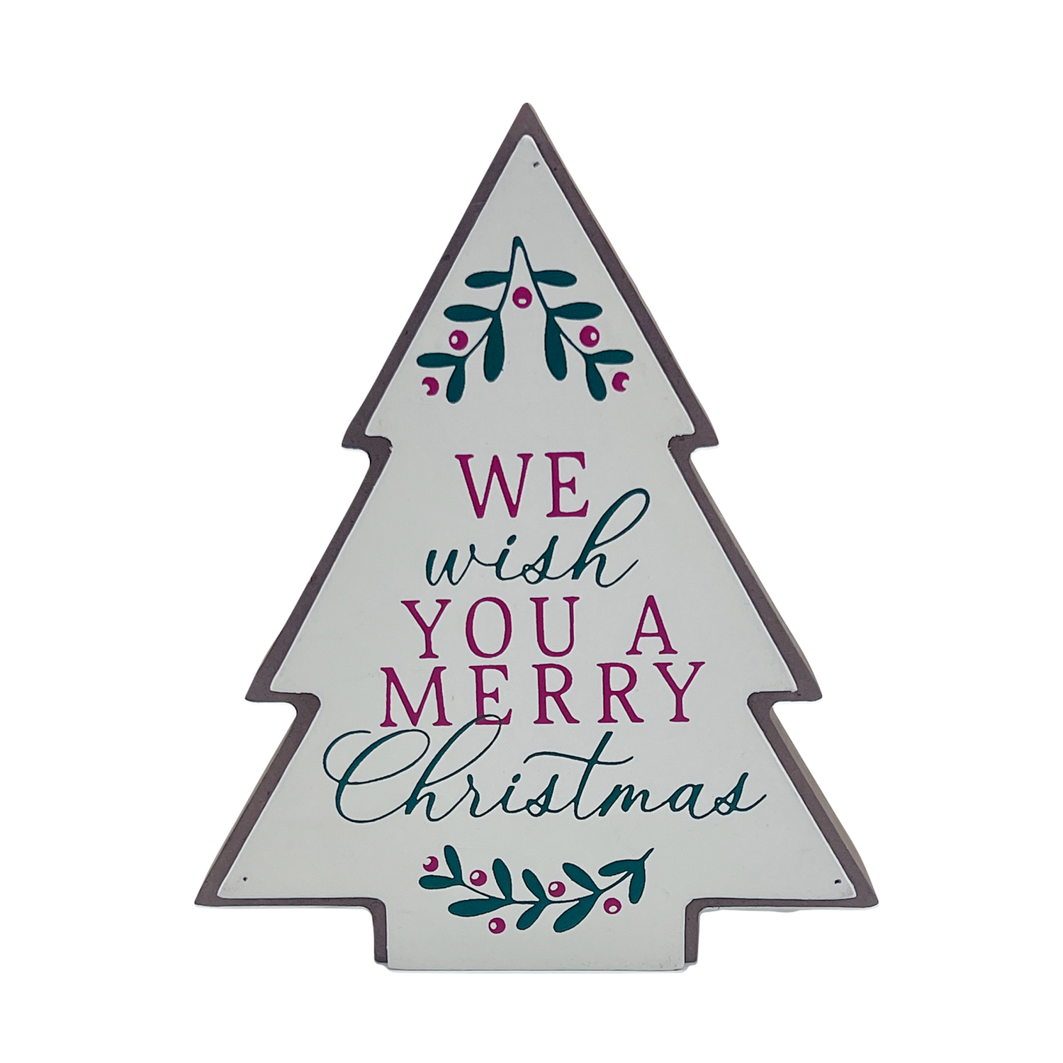 slide 4 of 4, December Home Wood Tree Decor Dining Table Centerpiece Ornament Decoration Home Decor 3 AST, 4.88 in