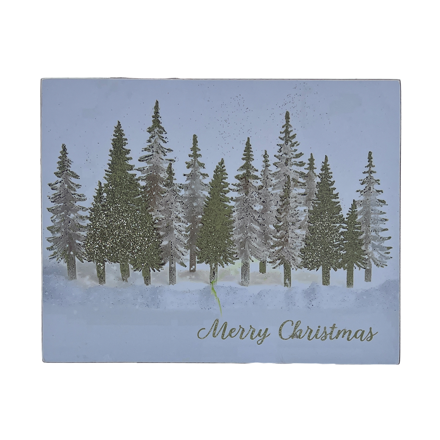 slide 1 of 1, December Home "Gold Wood Wall Decor Christmas Home Decor", 7.88 in