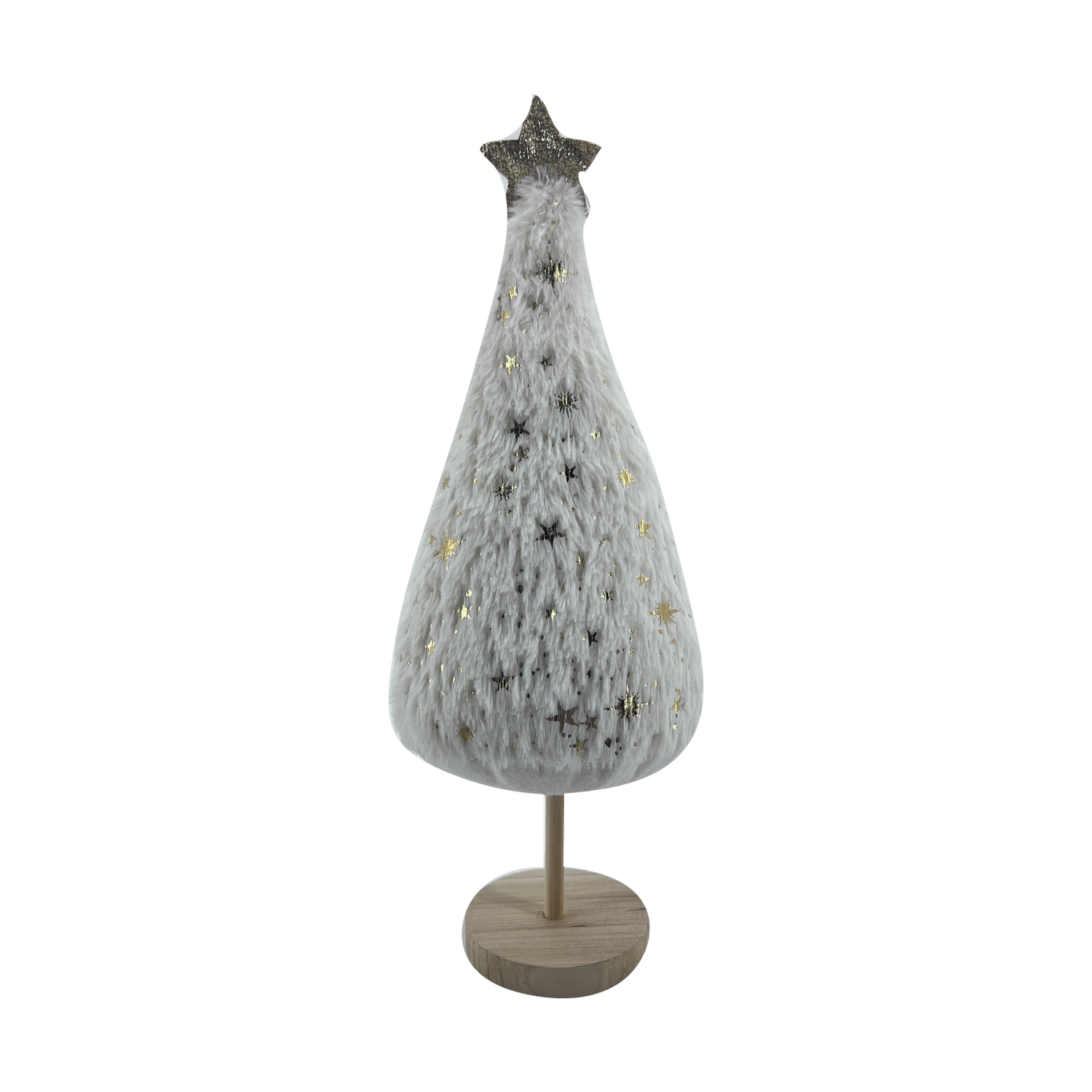 slide 2 of 2, December Home "White Fabric Tree Decor Dining Table Centerpiece Ornament Decoration Home Decor L", 4.5 in
