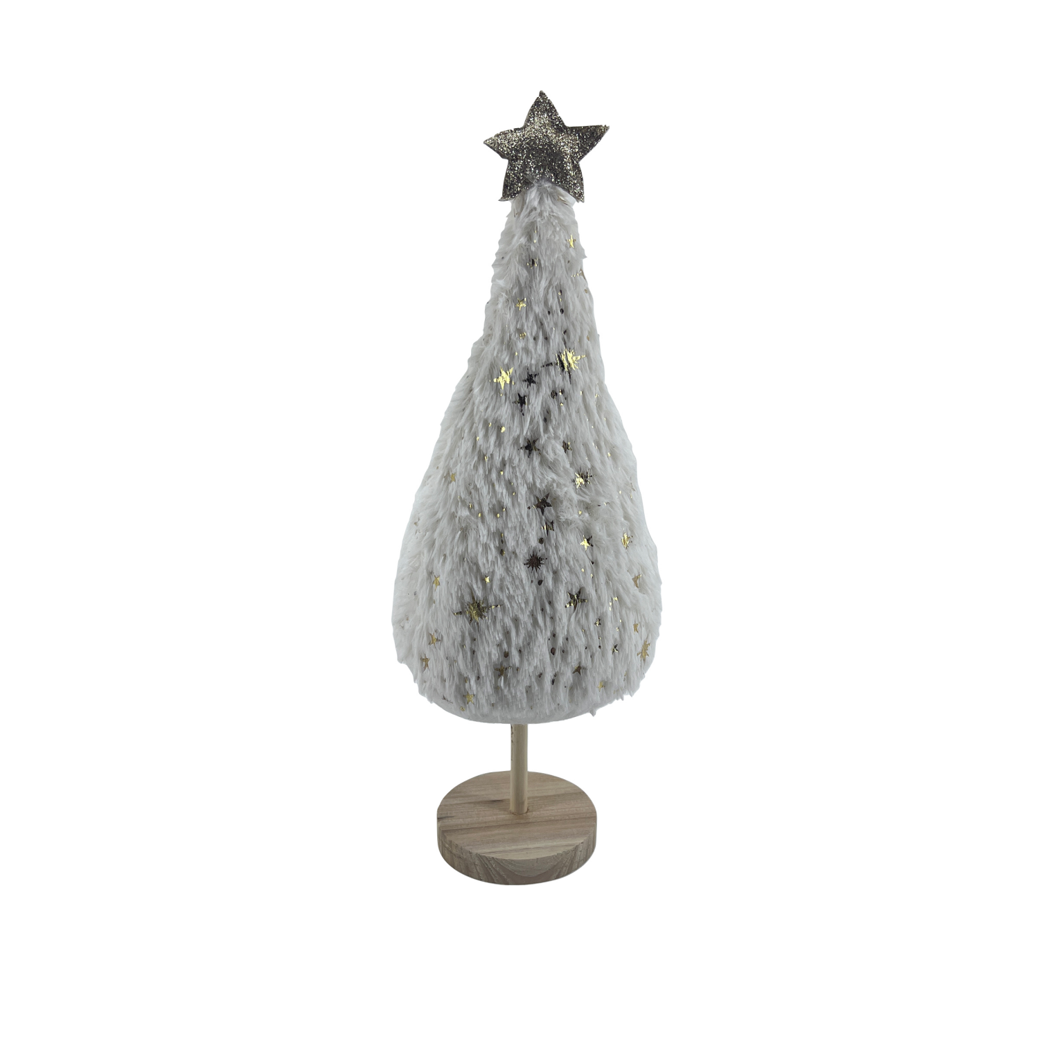 slide 1 of 2, December Home "White Fabric Tree Decor Dining Table Centerpiece Ornament Decoration Home Decor L", 4.5 in