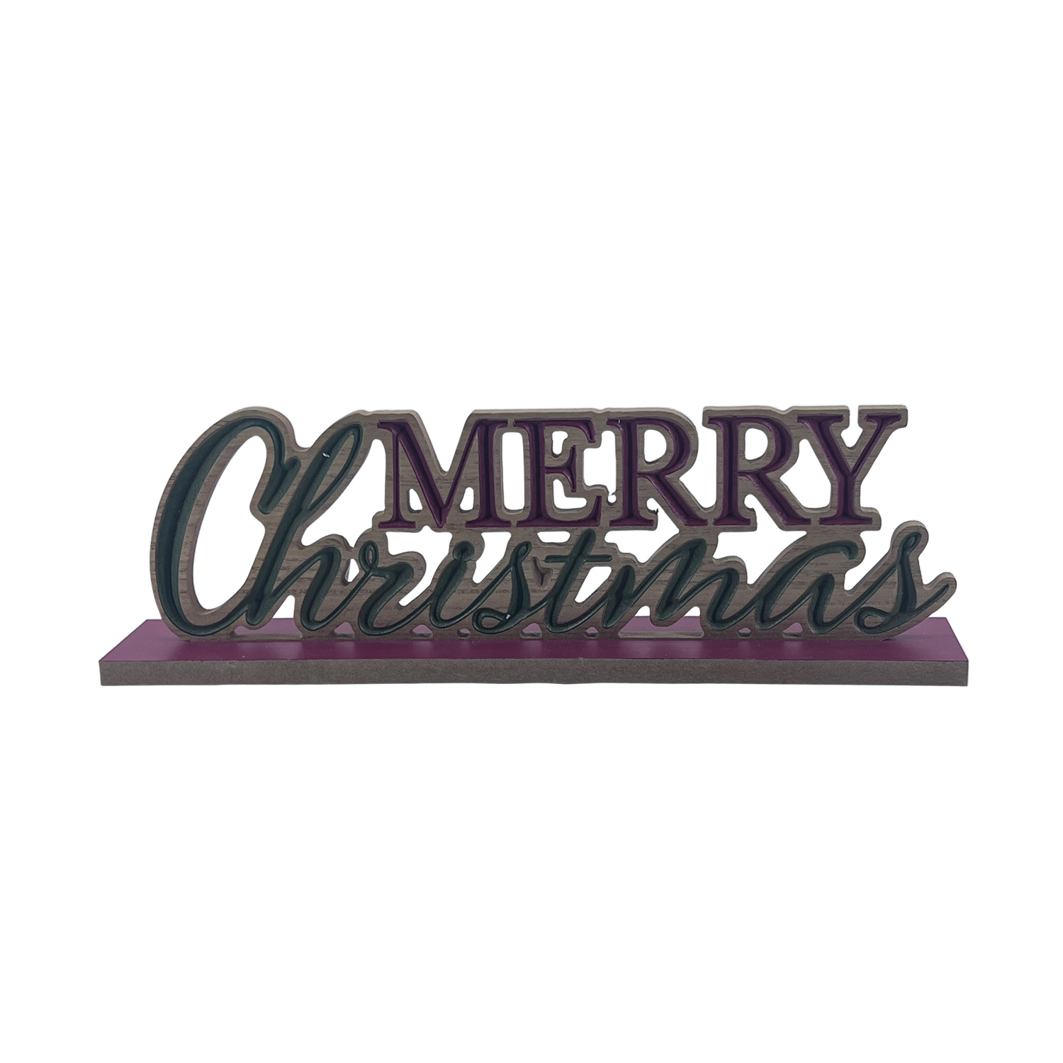 slide 1 of 2, December Home "Wood Merry Christmas Table Top Merry Christmas Sign, Christmas Centerpiece, Christmas Mantel Decor, Decorations for Table", 15.5 in