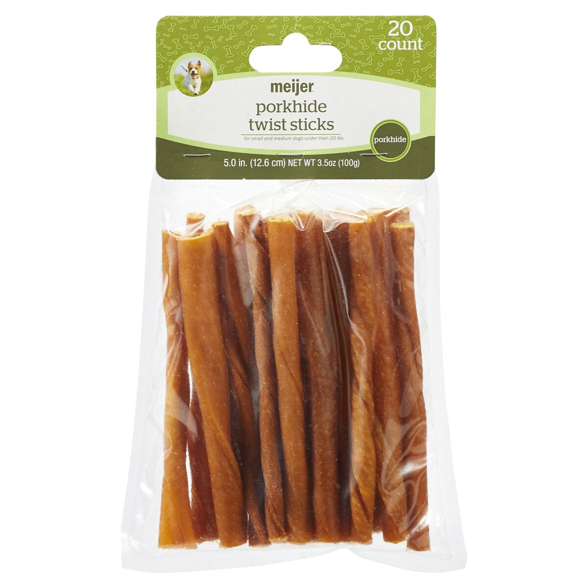 slide 1 of 8, Meijer Main Choice Porkhide Twists Dog Treats, 20 ct
