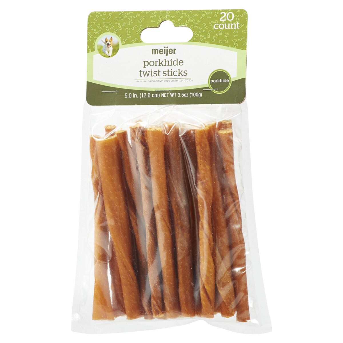 slide 6 of 8, Meijer Main Choice Porkhide Twists Dog Treats, 20 ct