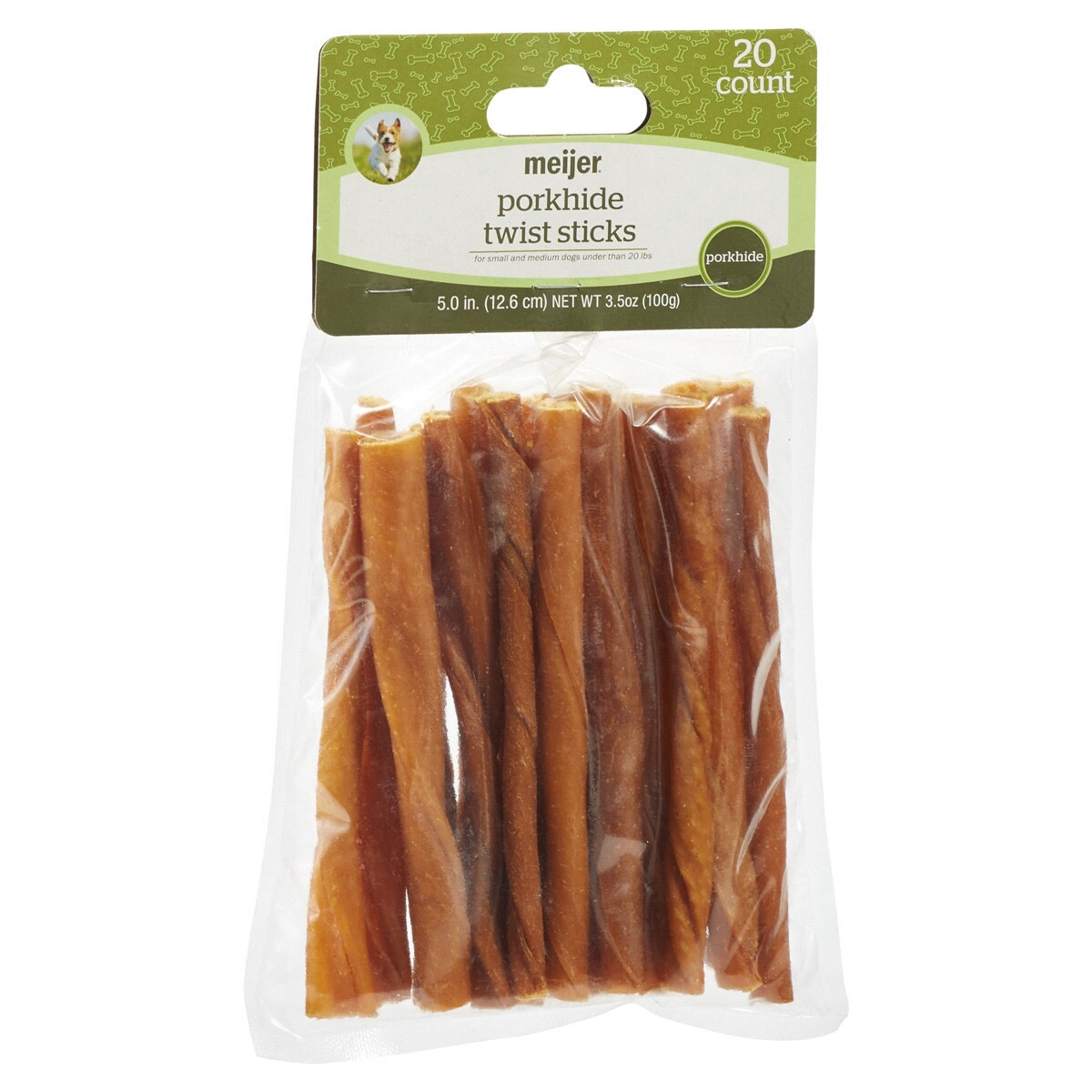slide 7 of 8, Meijer Main Choice Porkhide Twists Dog Treats, 20 ct