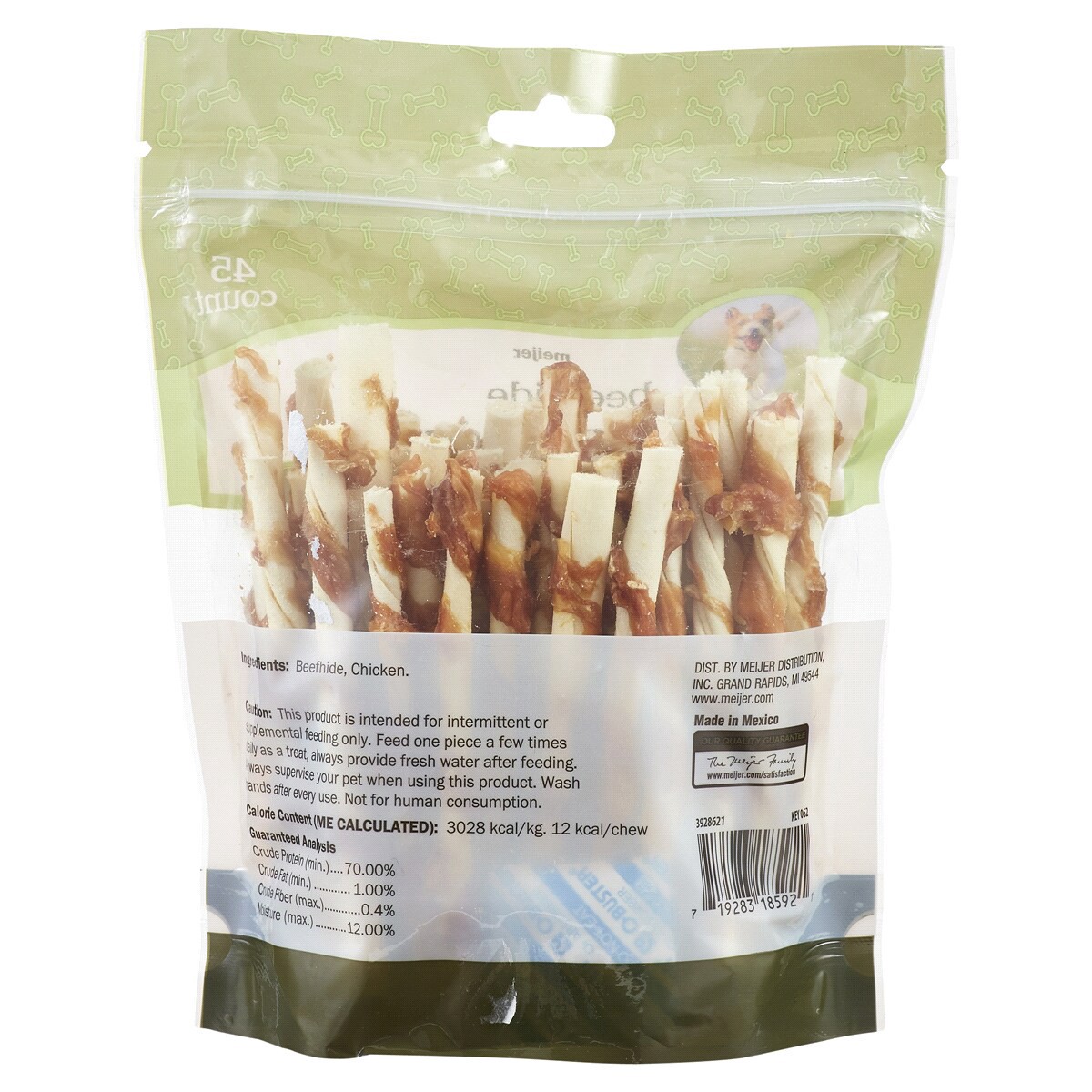 slide 2 of 8, Meijer Main Choice Rawhide Twists Dog Treats, 5, 45 ct