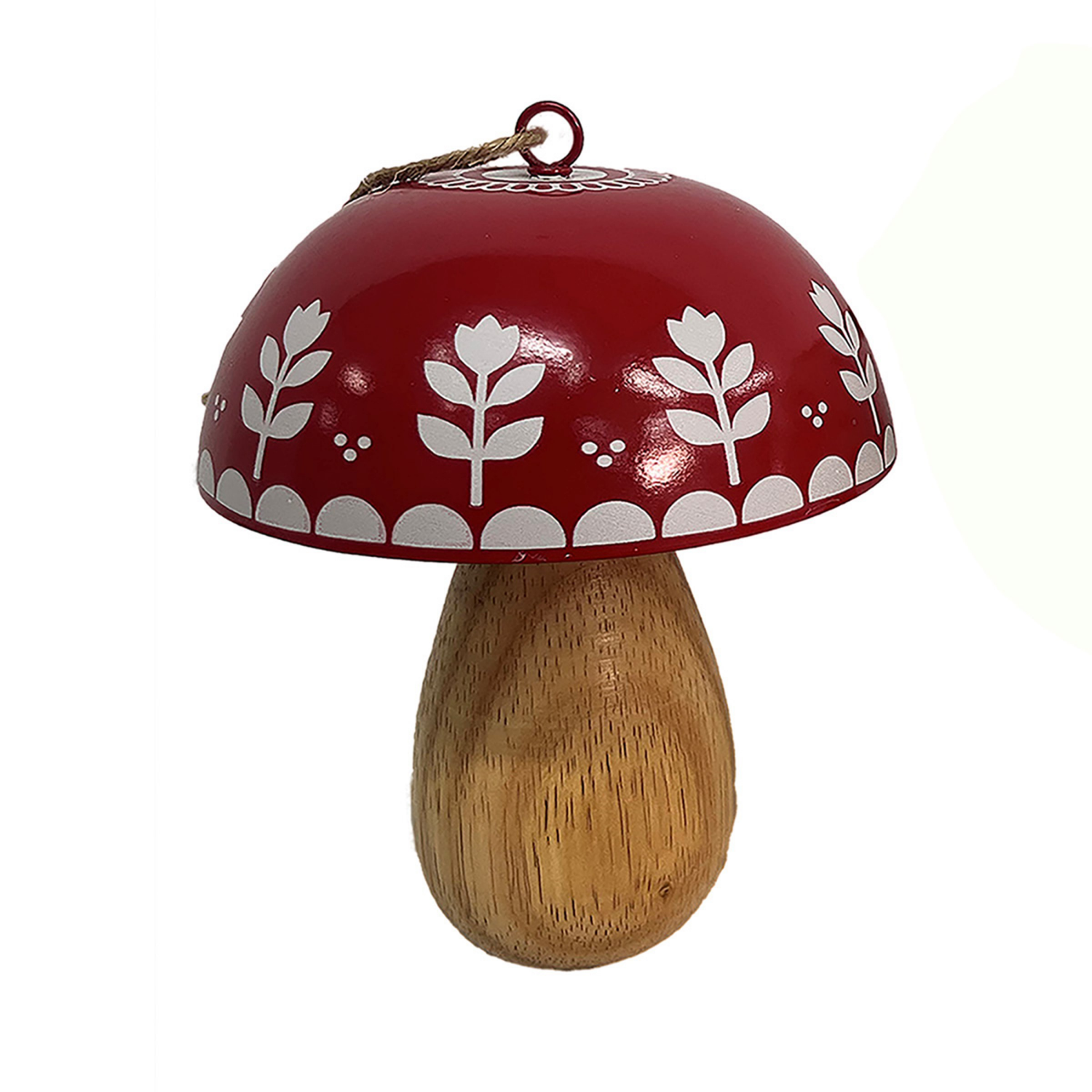 slide 2 of 3, December Home Mushroom Hanging Decor, 6 in