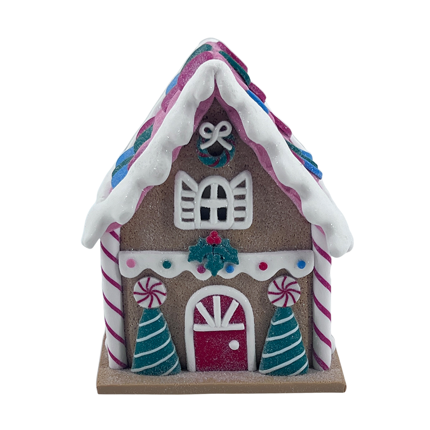 slide 1 of 3, December Home "Claydough Gingerbread House Home Decor", 5 in