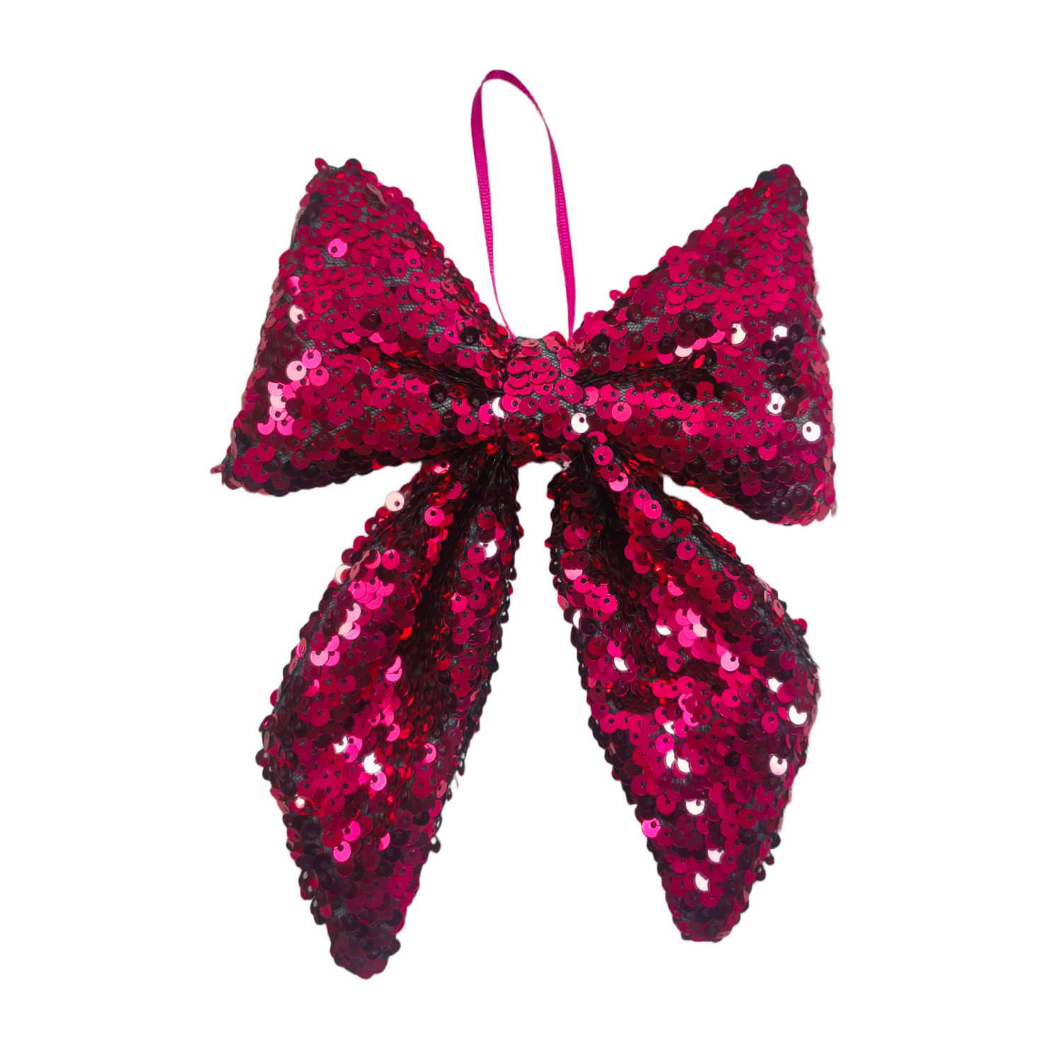 slide 1 of 1, December Home DH Red Bow W Sequins 6 In X 8 In, 8 in