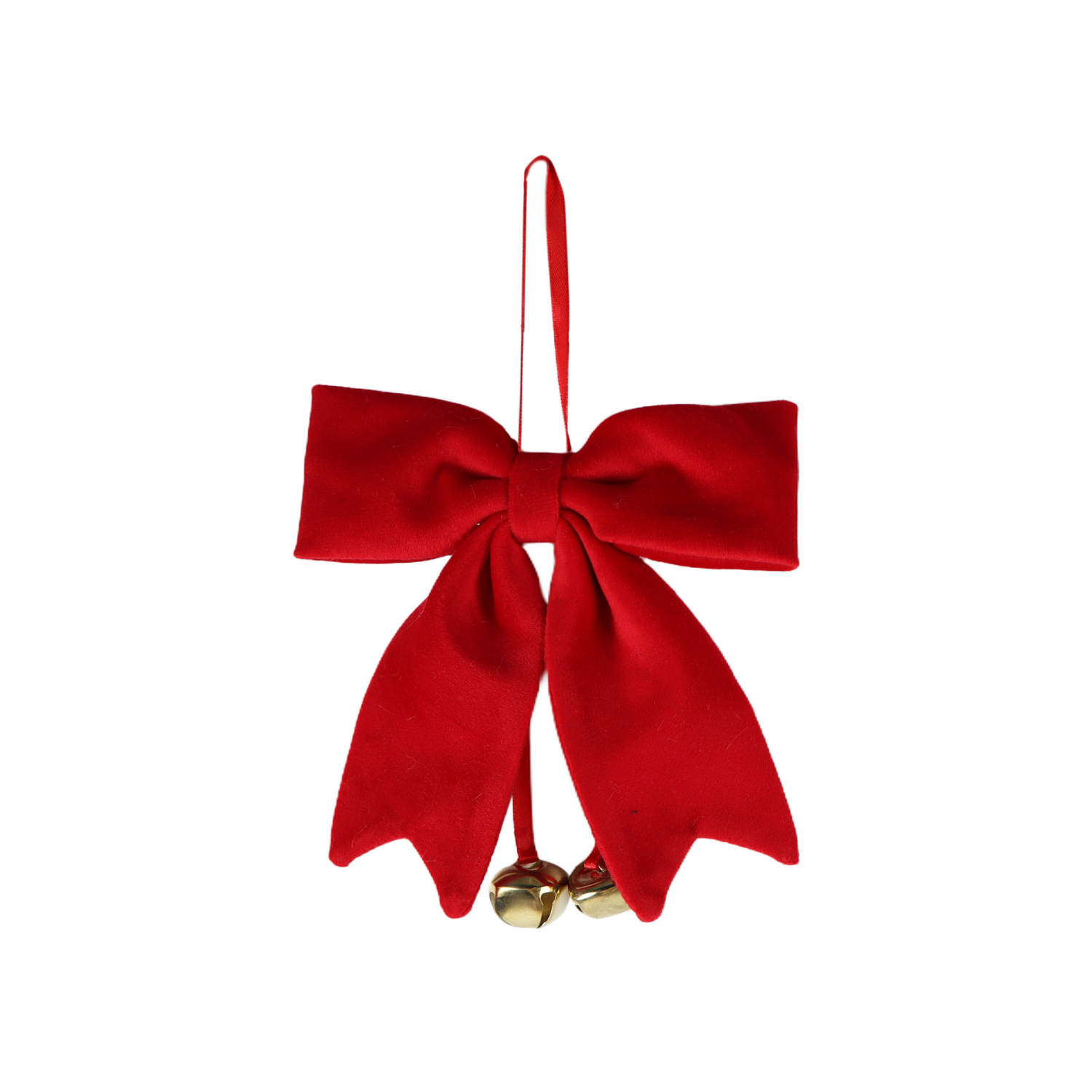 slide 2 of 3, December Home DH Bow Ornament W Bell 6.5 In H 2 Ast, 6.5 in