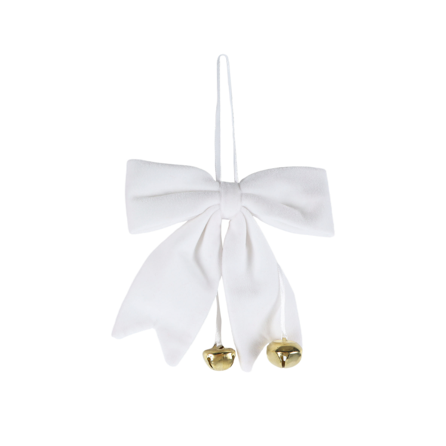 slide 3 of 3, December Home DH Bow Ornament W Bell 6.5 In H 2 Ast, 6.5 in