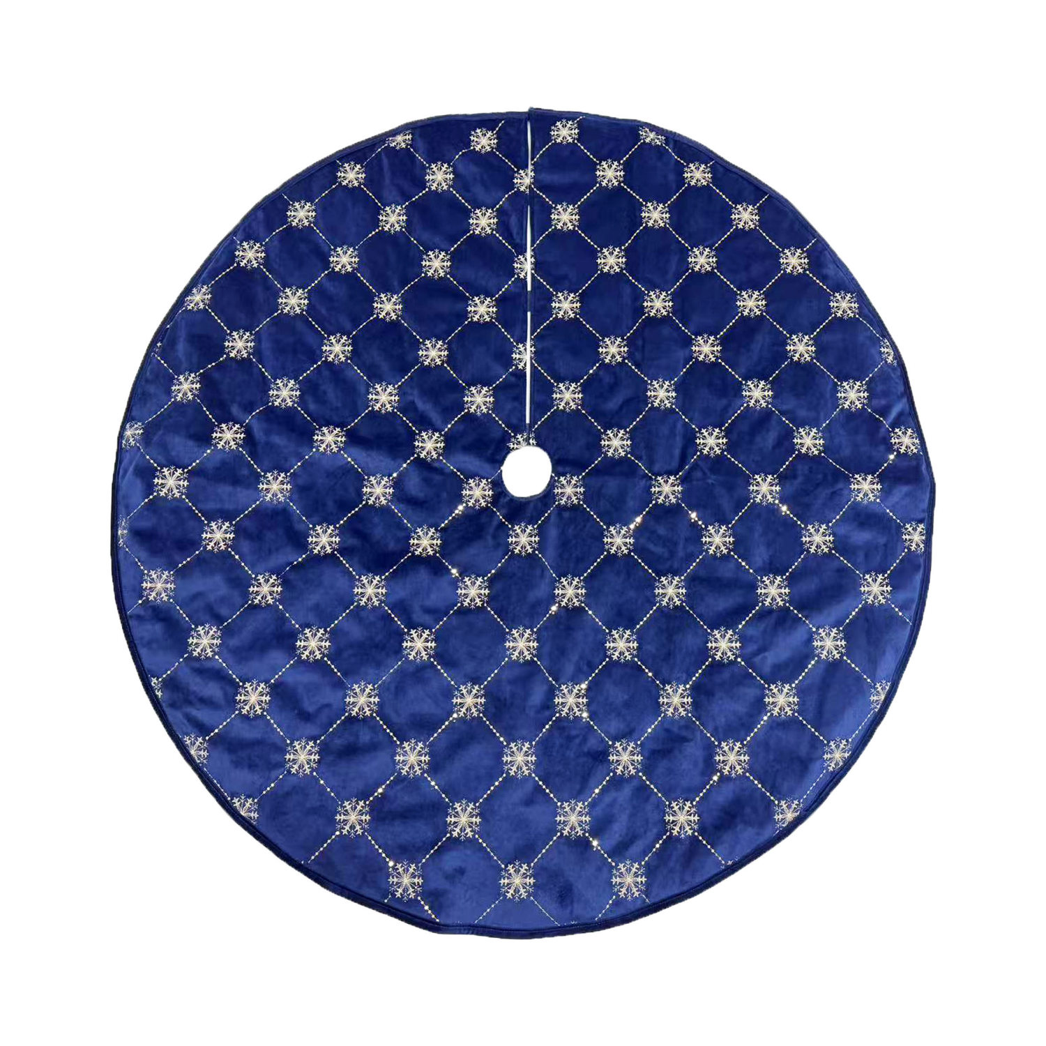 slide 2 of 3, December Home DH Snowflake Tree Skirt 48 In 2 Ast, 48 in