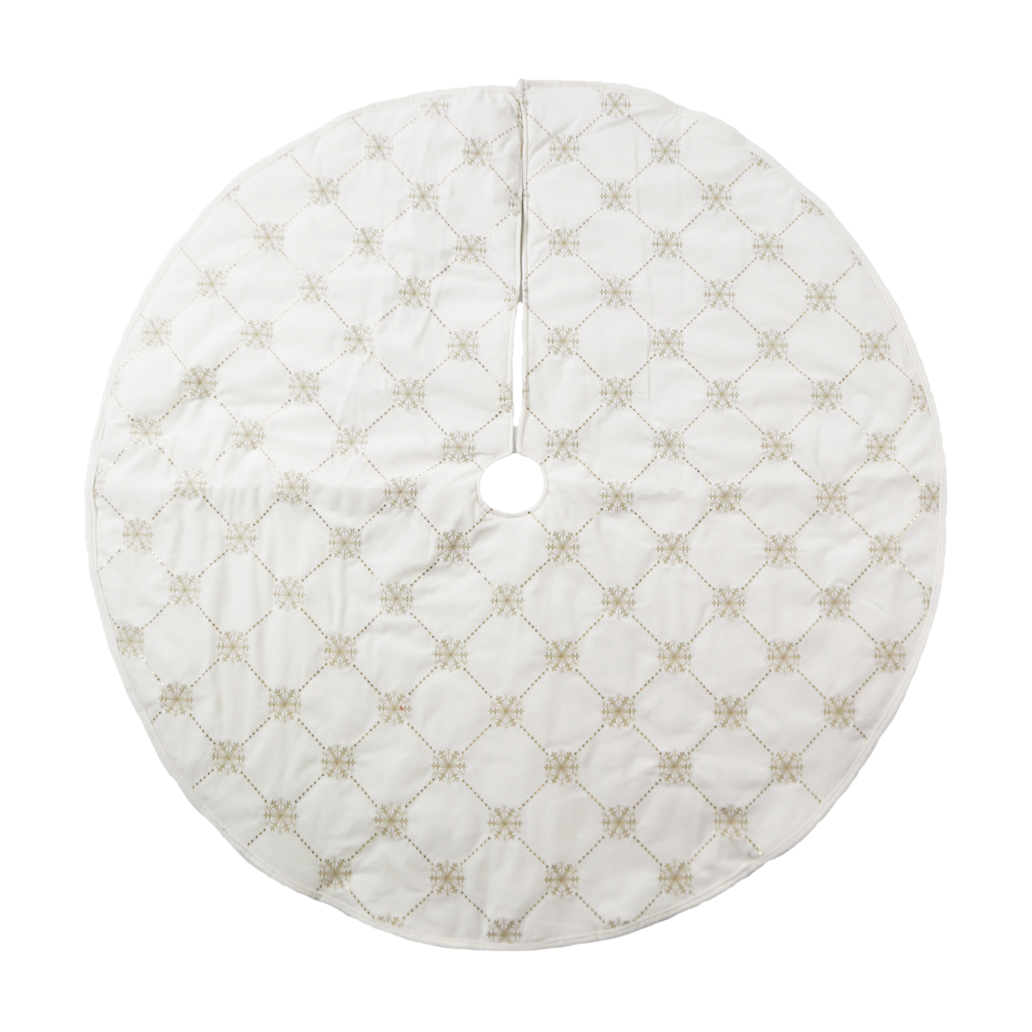 slide 3 of 3, December Home DH Snowflake Tree Skirt 48 In 2 Ast, 48 in