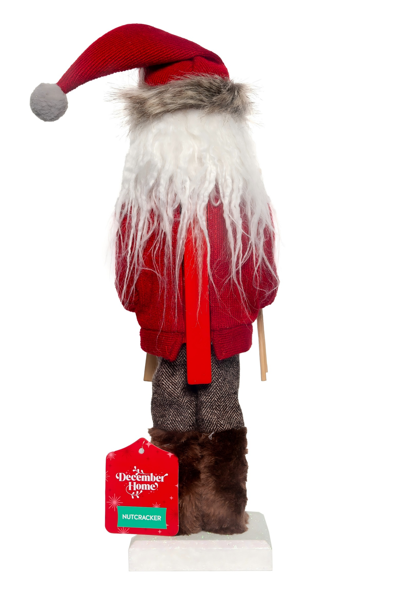 slide 2 of 4, December Home DH Nutcracker Ski Santa 14IN, 14 in