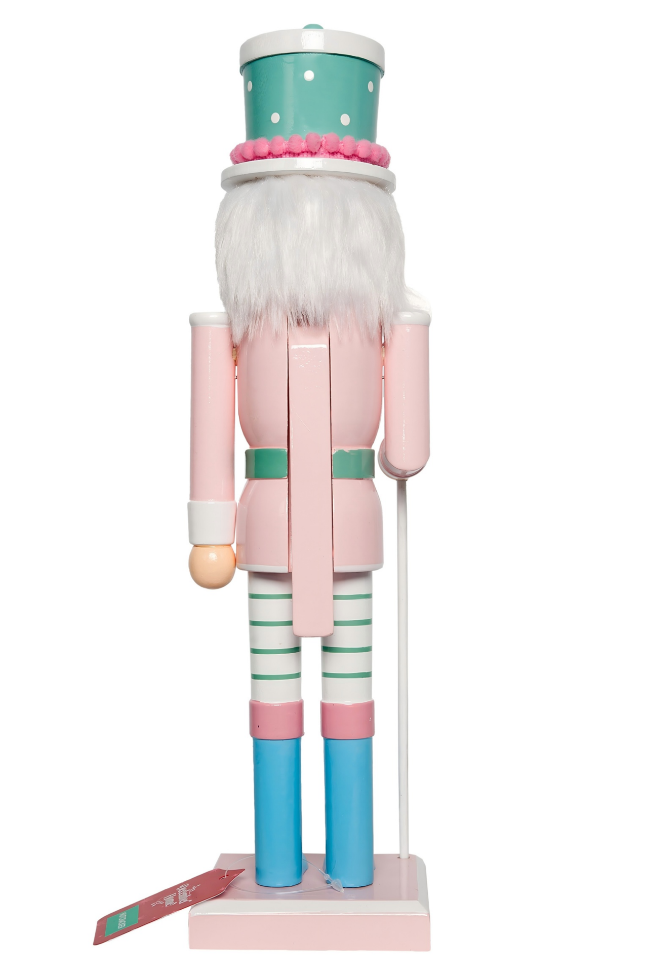 slide 2 of 4, December Home DH Nutcracker Pink Candy Cane 14IN, 14 in