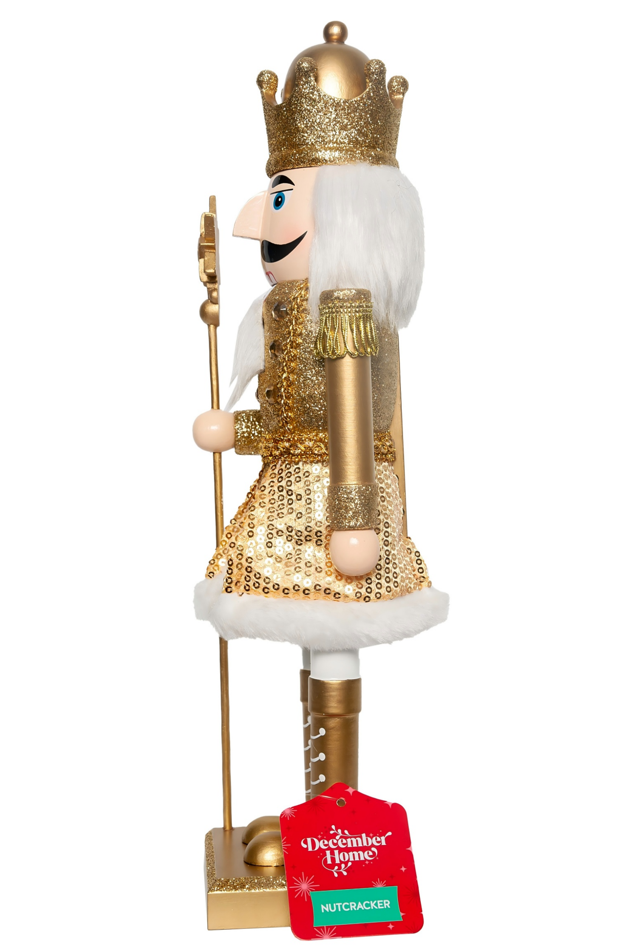 slide 3 of 4, December Home DH Nutcracker Gold King 14IN, 14 in