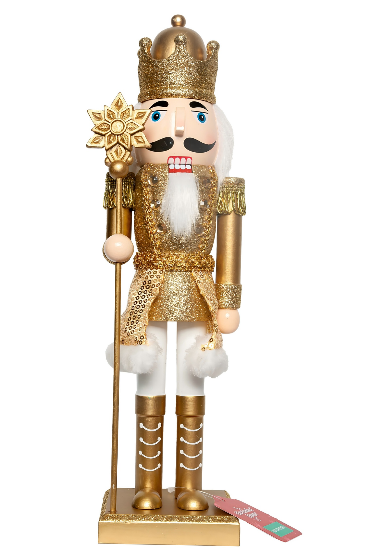 slide 1 of 4, December Home DH Nutcracker Gold King 14IN, 14 in