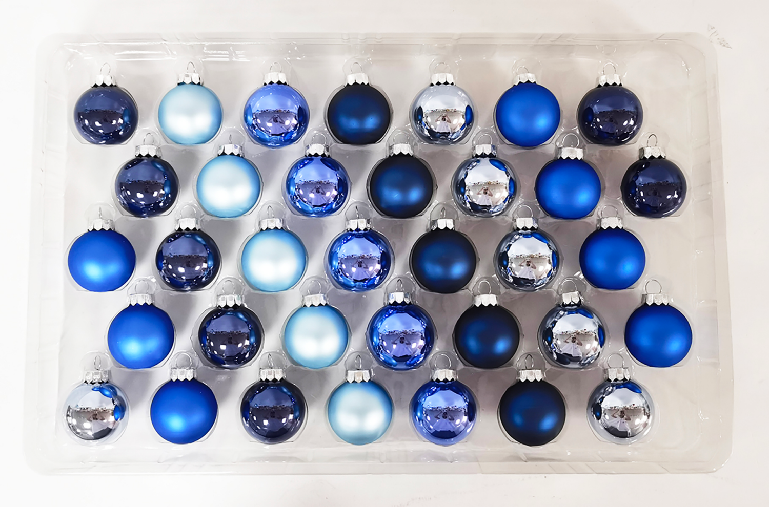 slide 2 of 3, December Home Glass Ornaments Blue, 35 ct, 35 ct