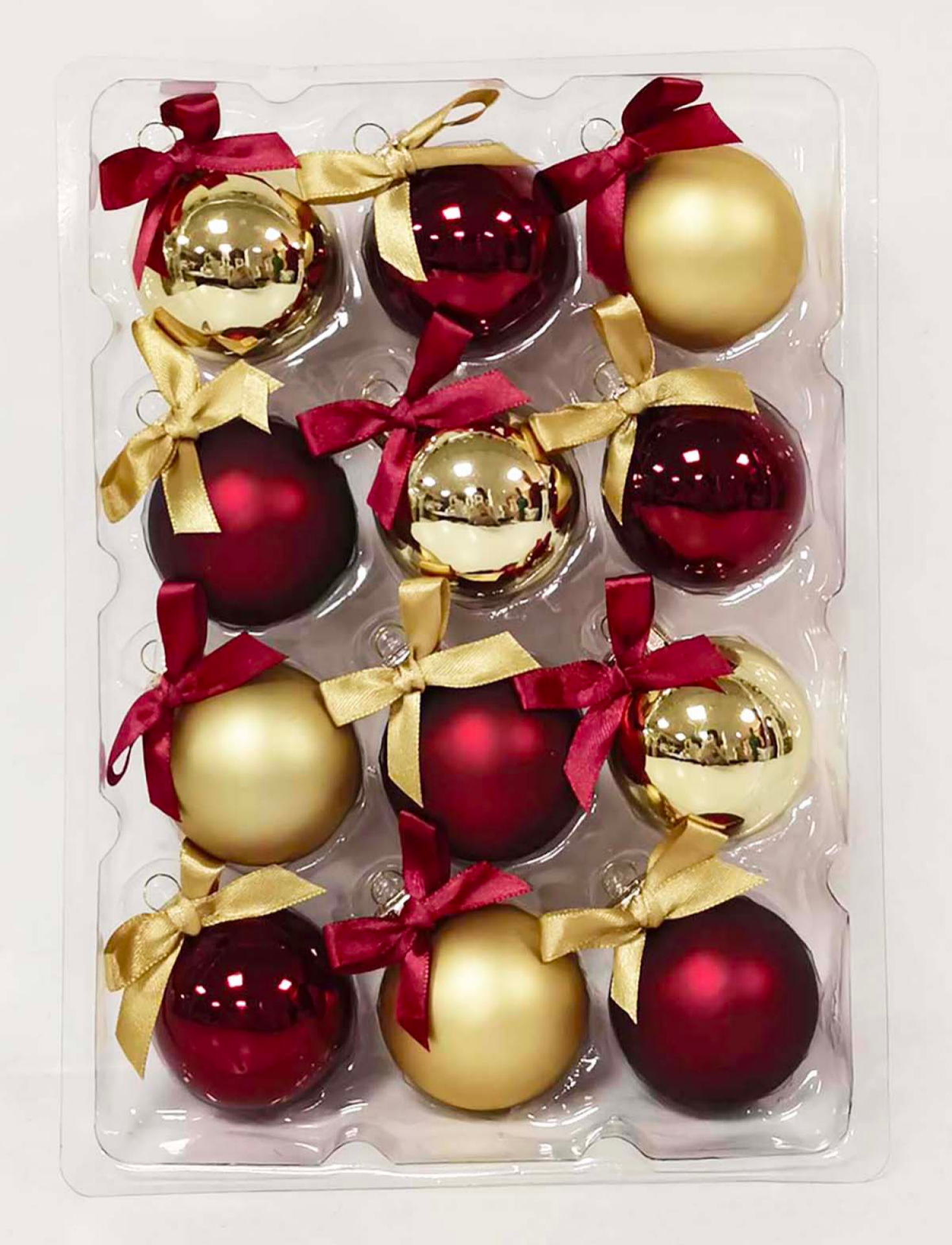 slide 2 of 3, December Home Glass Ornaments Red and Gold, 12 ct, 12 ct