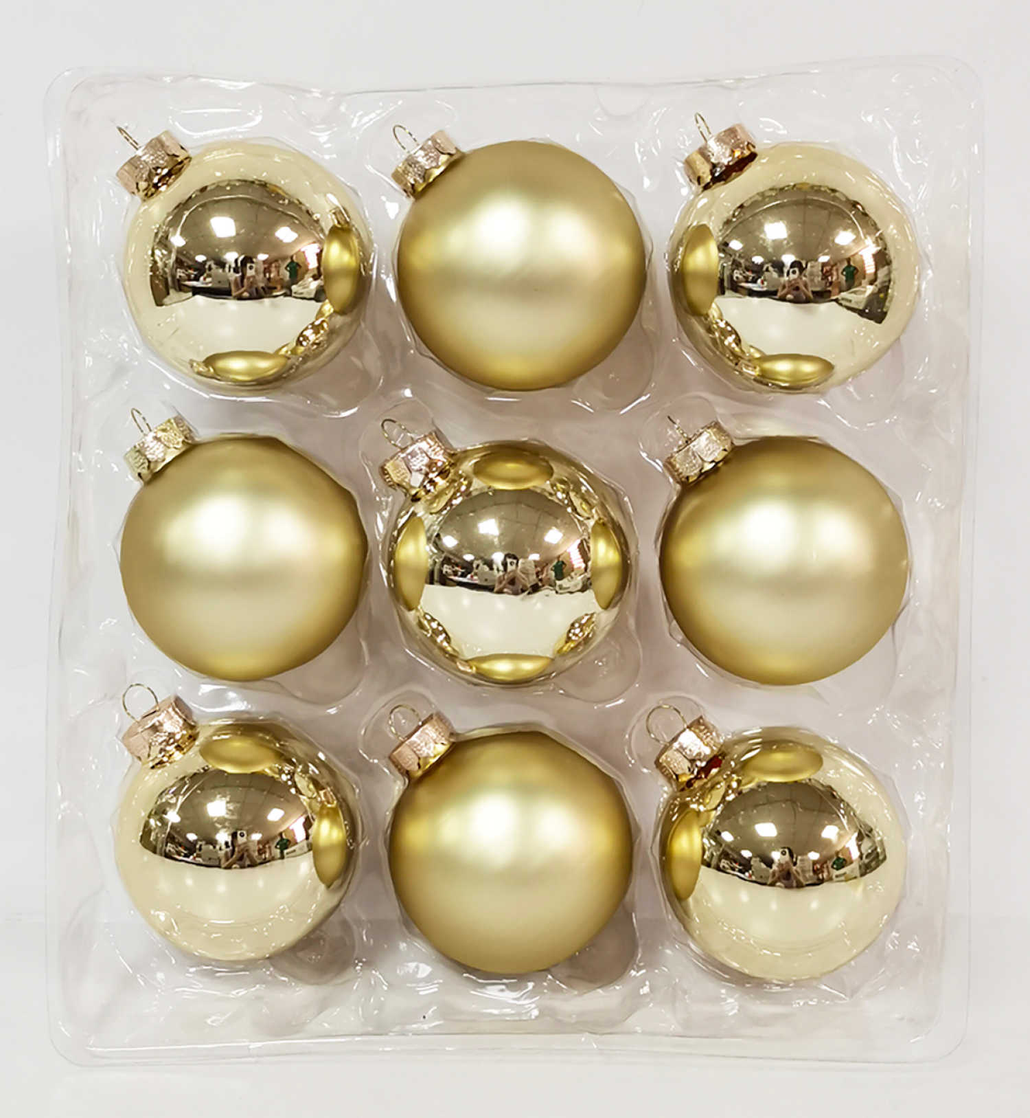 slide 2 of 3, December Home Ornaments Ball Glass, Gold, 9 ct, 9 ct