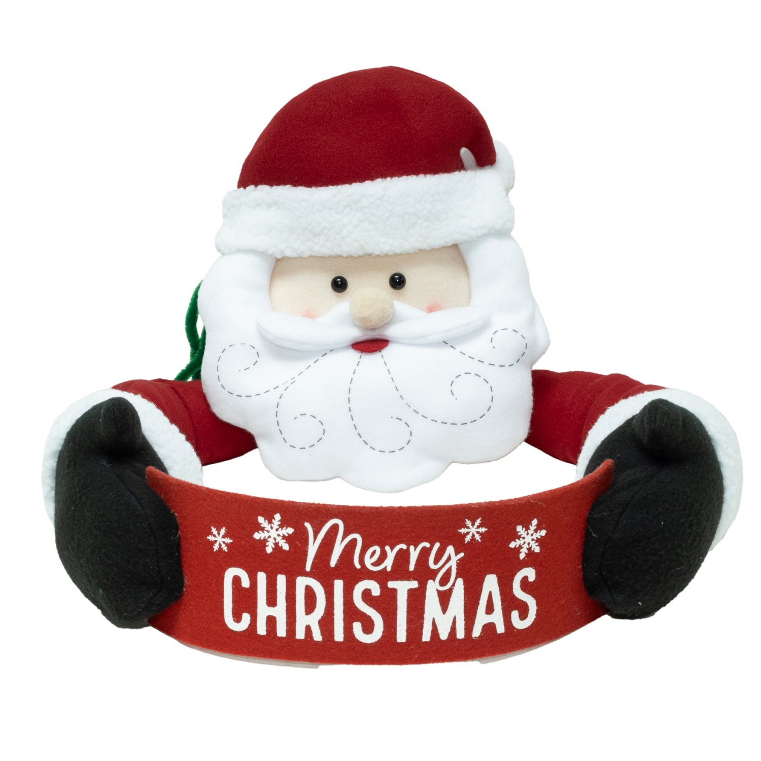 slide 2 of 3, December Home DH FLEECE TREE WREATH HUGGER A2, 26 in