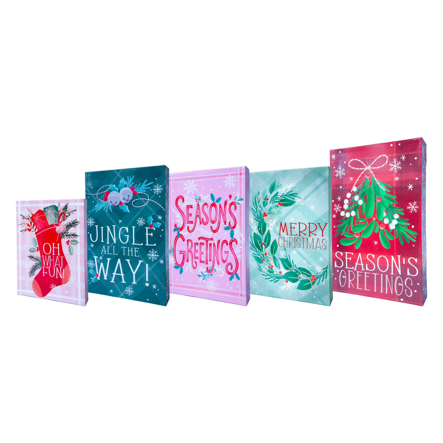 slide 3 of 3, December Home Folding Gift Boxes, 10 Pack Value Contemporary Designs, 10 ct