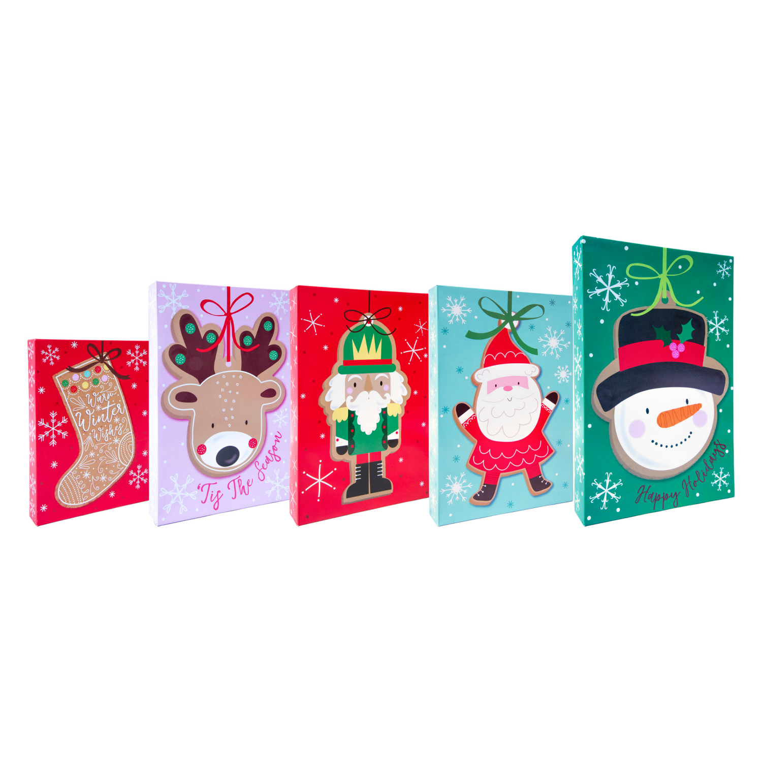 slide 2 of 3, December Home Folding Gift Boxes, 10 Pack Value Juvenile Designs, 10 ct