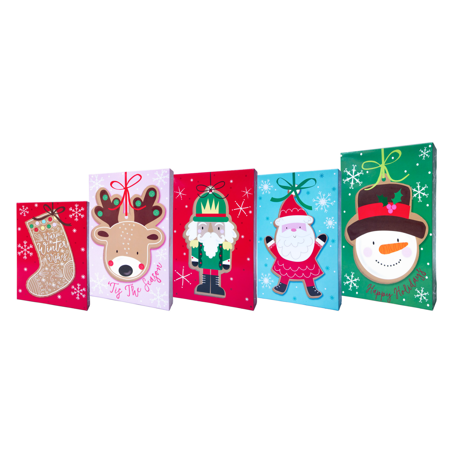 slide 3 of 3, December Home Folding Gift Boxes, 10 Pack Value Juvenile Designs, 10 ct