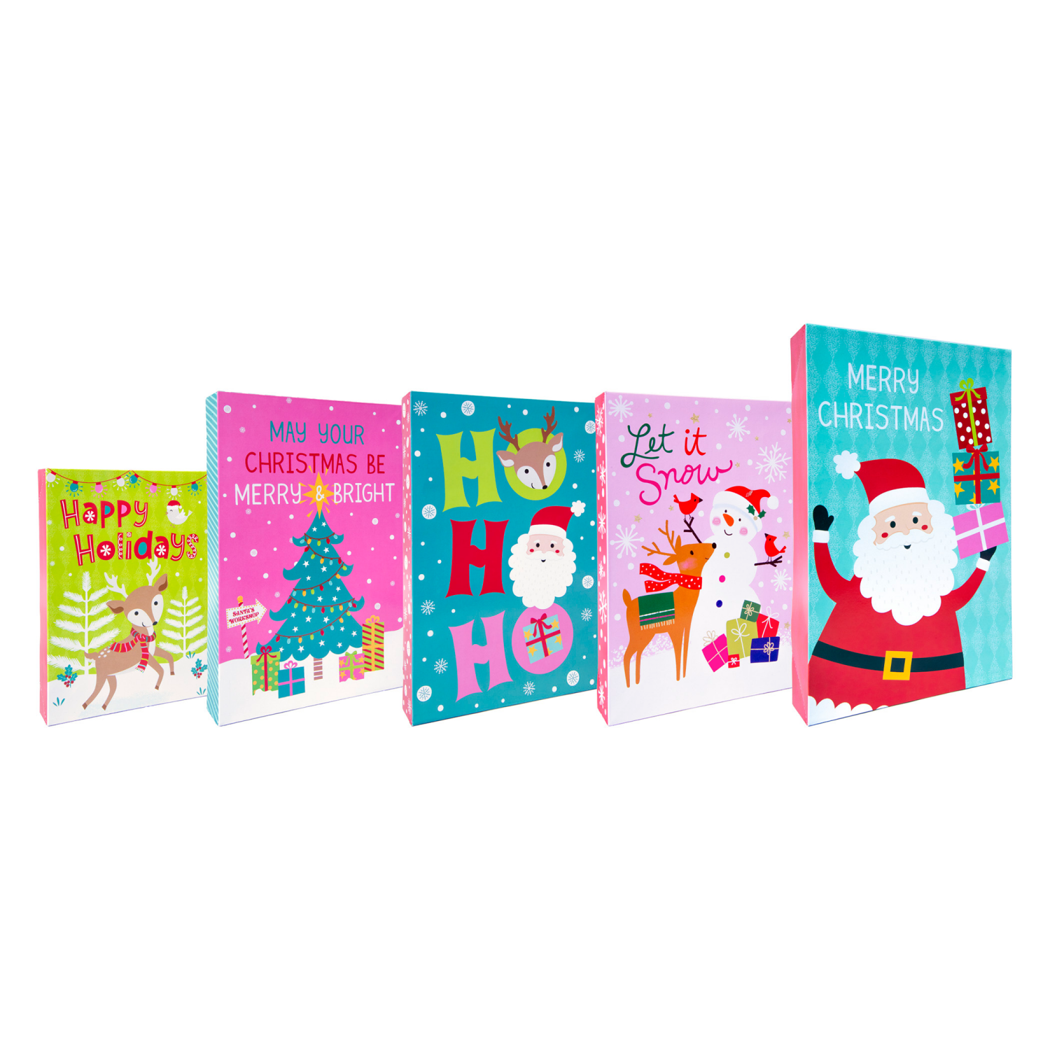 slide 2 of 3, December Home Folding Gift Boxes, 10 Pack Value Graphic Designs, 10 ct