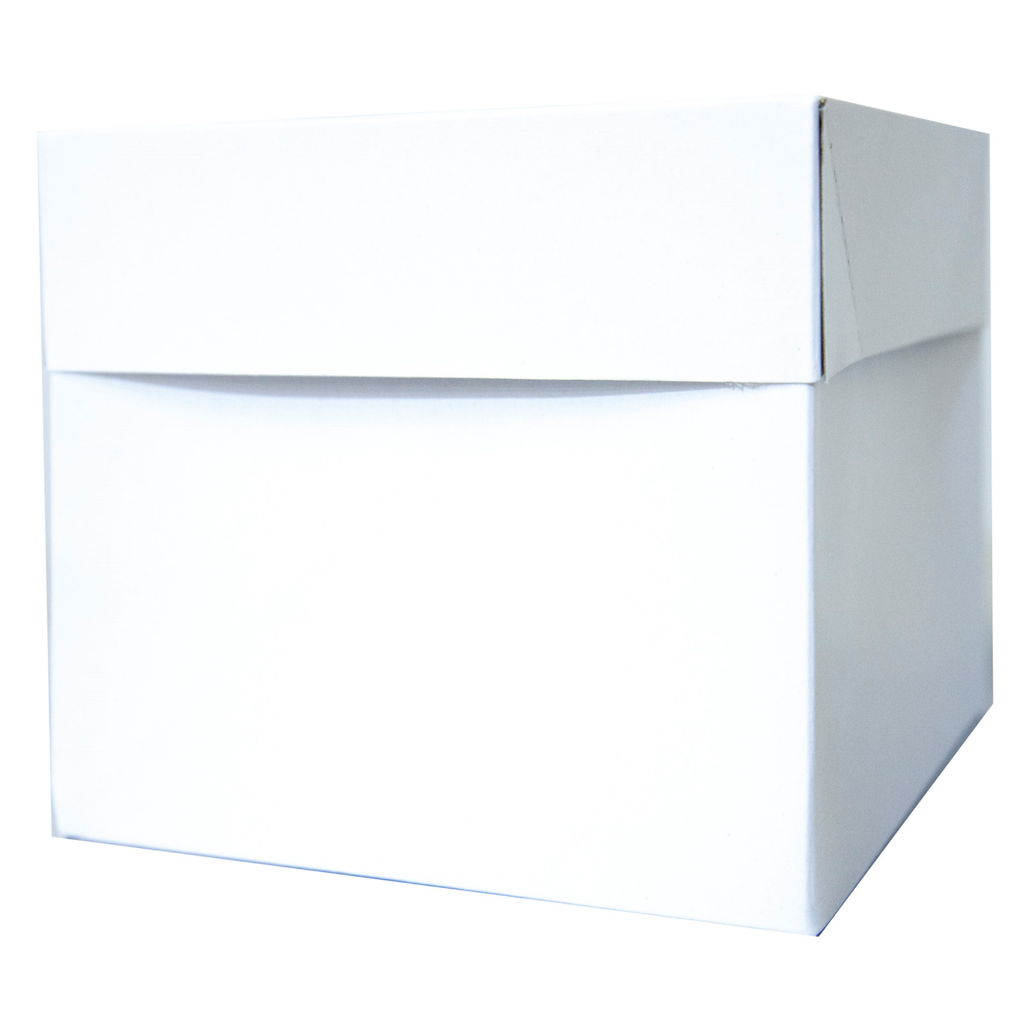 slide 1 of 3, December Home Folding Gift Boxes, 2 Pack White, Cube, 2 ct