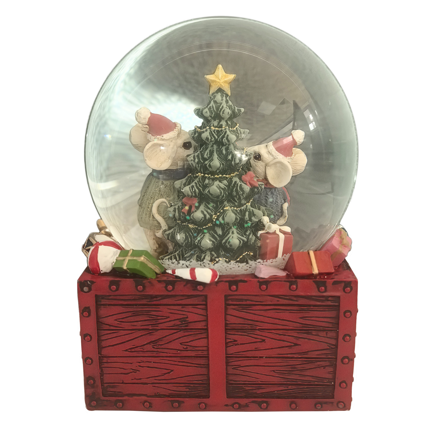 slide 2 of 2, December Home Mouse Musical Water Globe Décor 100mm, 100 mm