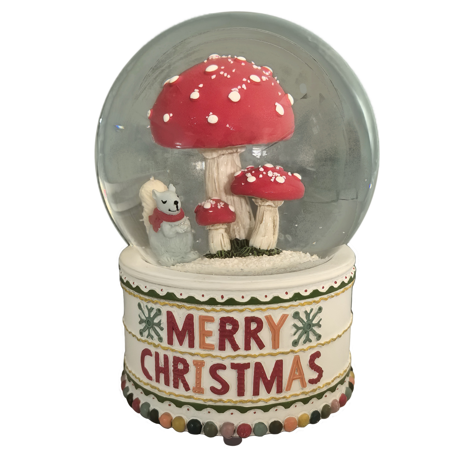 slide 1 of 2, December Home Mushroom Musical Water Globe Décor 100mm, 100 mm