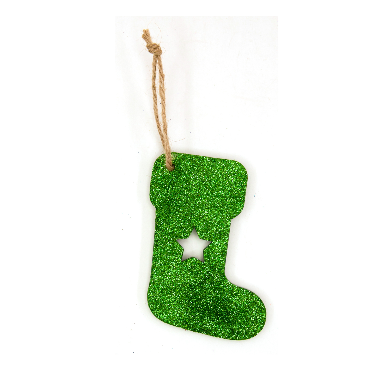 slide 4 of 6, December Home Stocking Holiday Wood Ornament With Glitter, 8 ct, 8 ct
