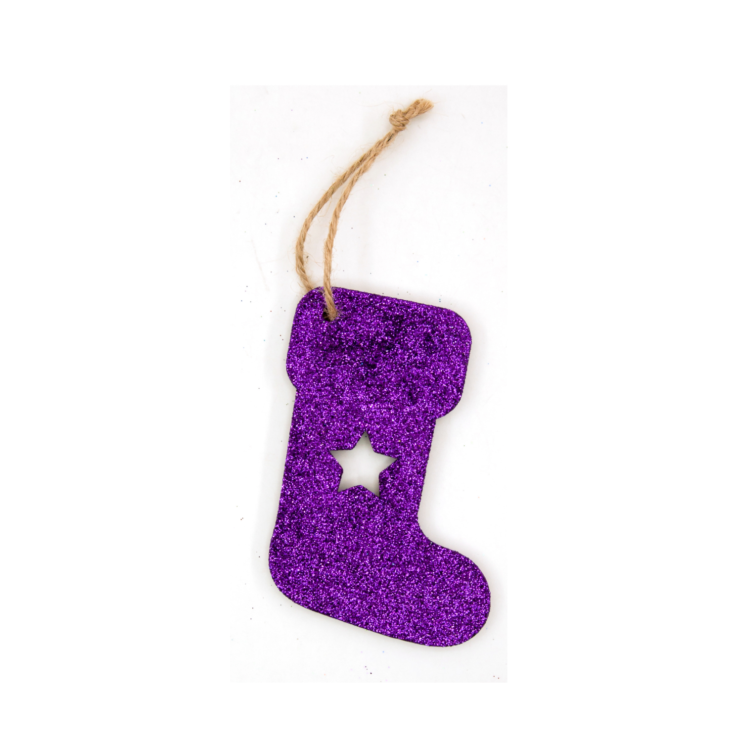 slide 5 of 6, December Home Stocking Holiday Wood Ornament With Glitter, 8 ct, 8 ct