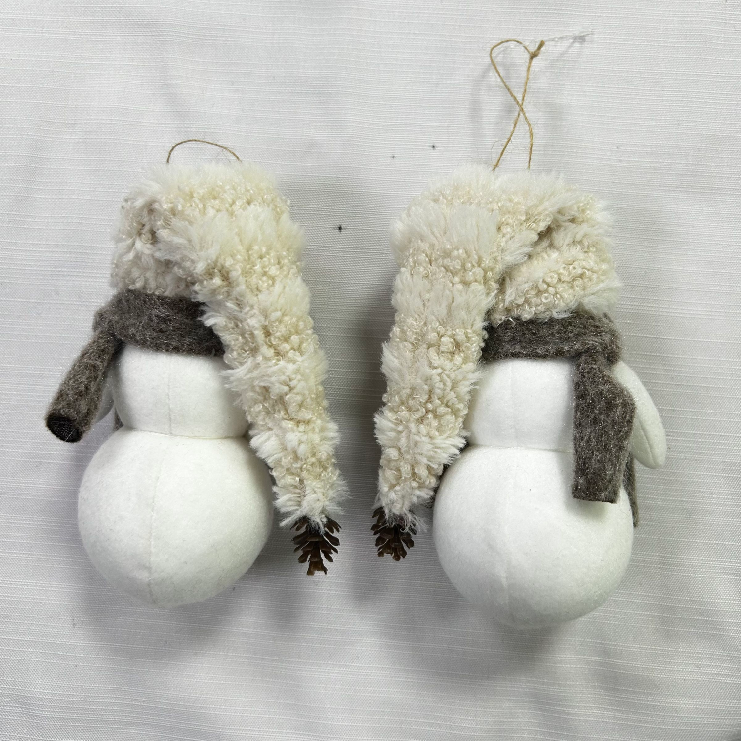 slide 2 of 2, December Home DH FABRIC SNOWMAN ORNAMENT 6IN 2 AST, 6 in