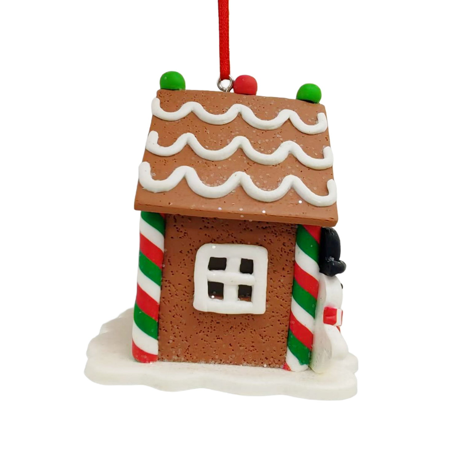 slide 3 of 4, December Home gingerbread house ornament 3in, 2 assts, 3 in