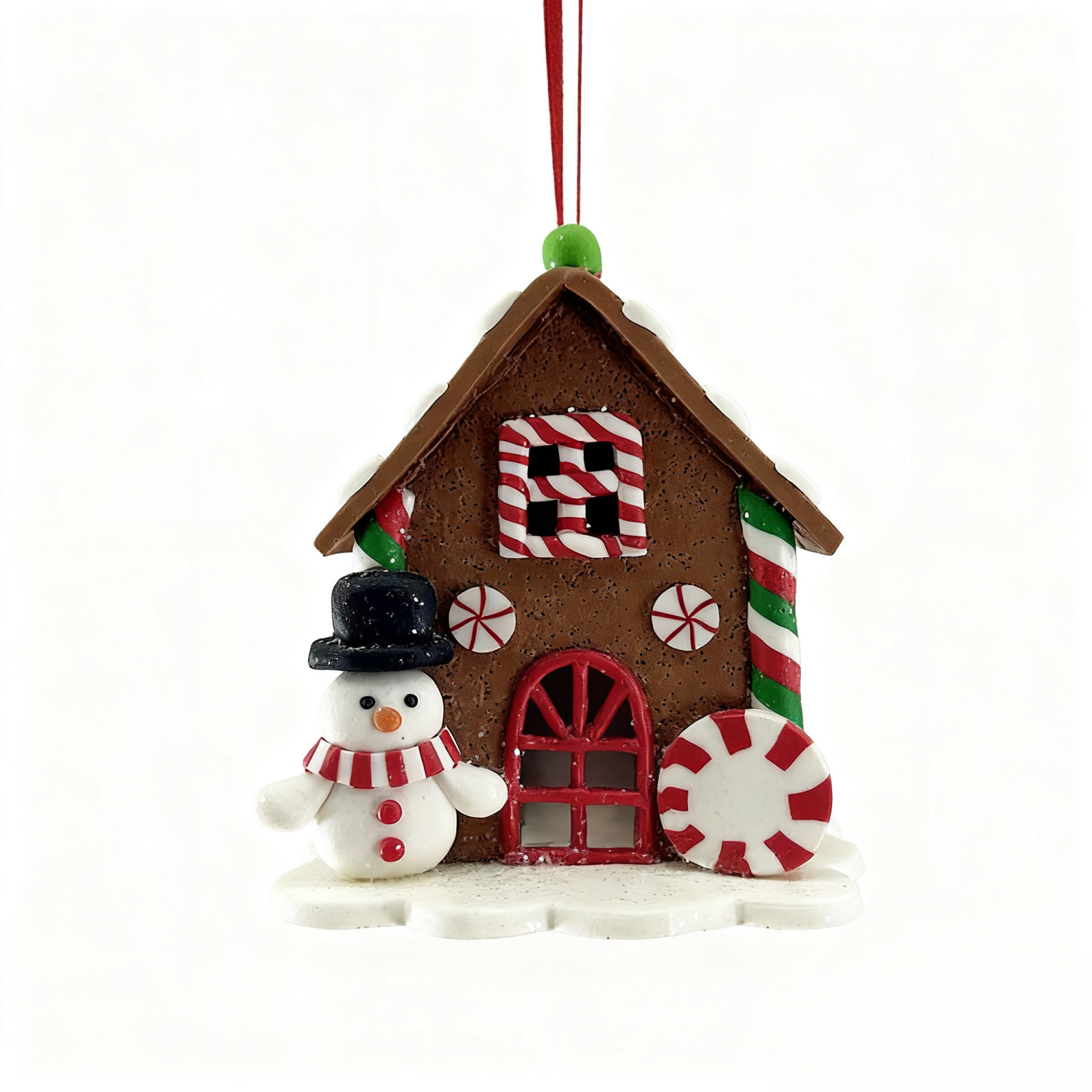 slide 1 of 4, December Home gingerbread house ornament 3in, 2 assts, 3 in