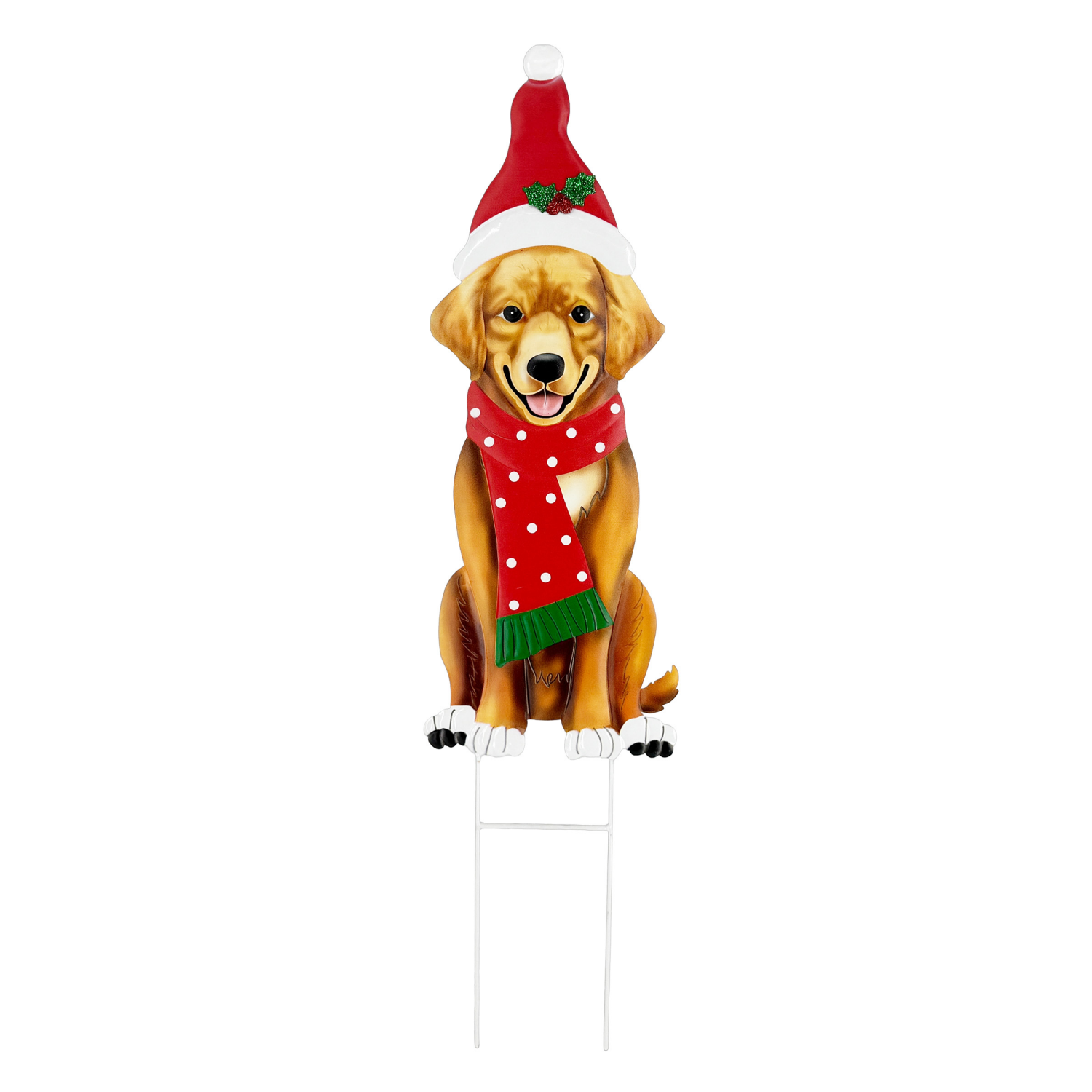 slide 3 of 4, December Home Dog Polar Bear Cow Yard Stake, 3 Assorted, 36 in