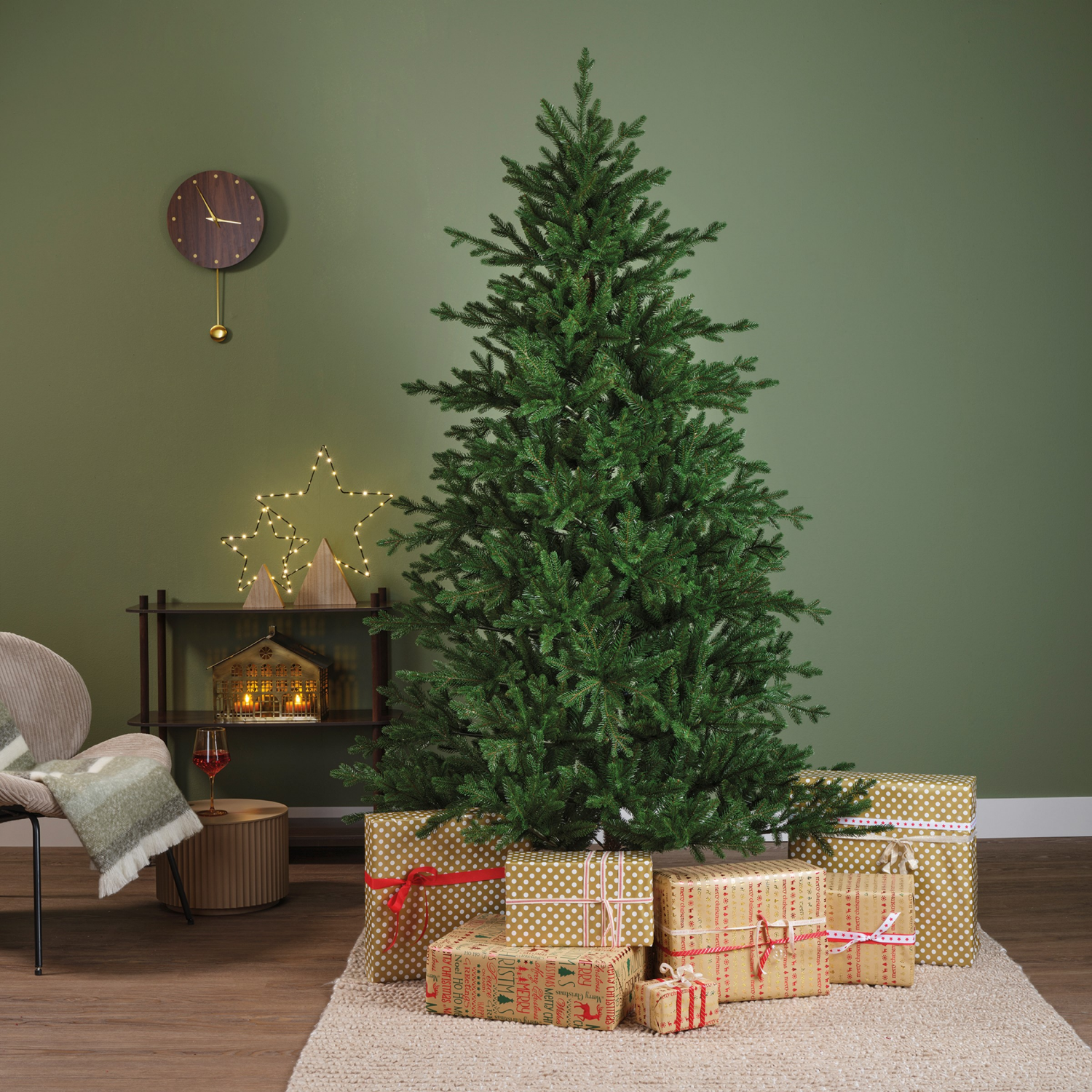 slide 6 of 8, December Home DH CASCADE FIR TREE 7FT, 7 ft