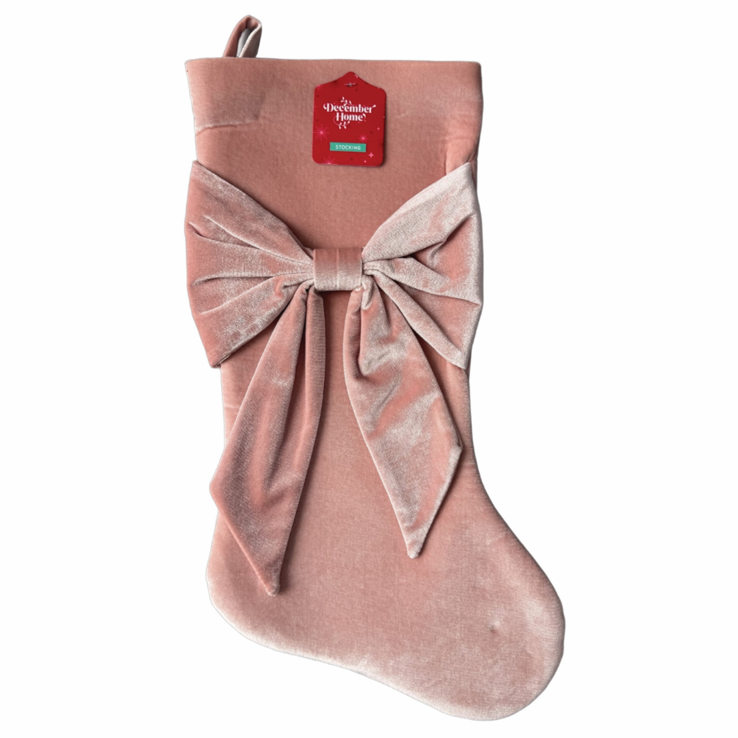 slide 4 of 4, December Home DH 20 STKING VELVET W BOW ON BDY 2 ASST, 20 in