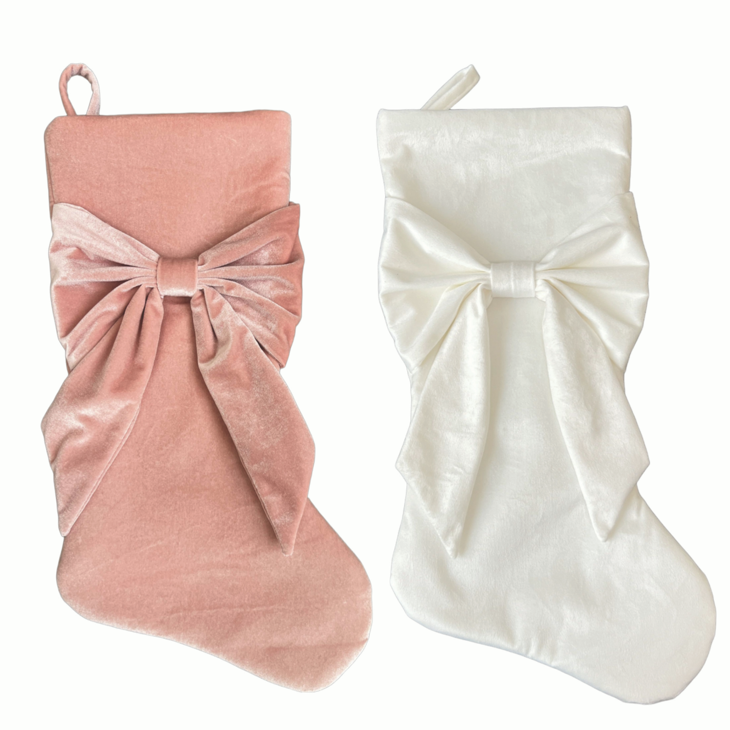 slide 1 of 4, December Home DH 20 STKING VELVET W BOW ON BDY 2 ASST, 20 in