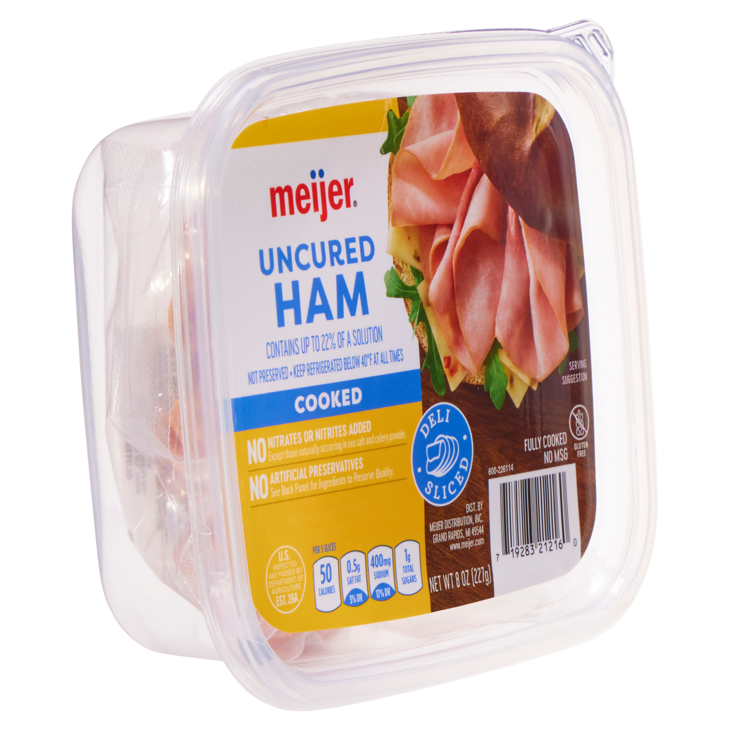 slide 4 of 4, Meijer Uncured Ham Lunchmeat, 8 oz