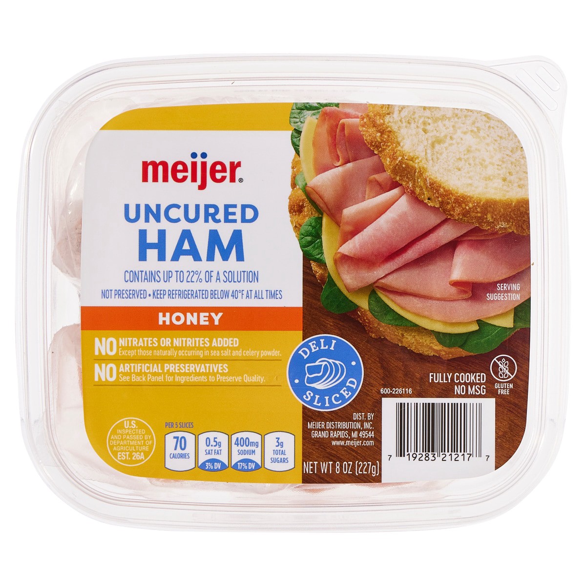 slide 1 of 9, Meijer Honey Ham Lunchmeat, 8 oz