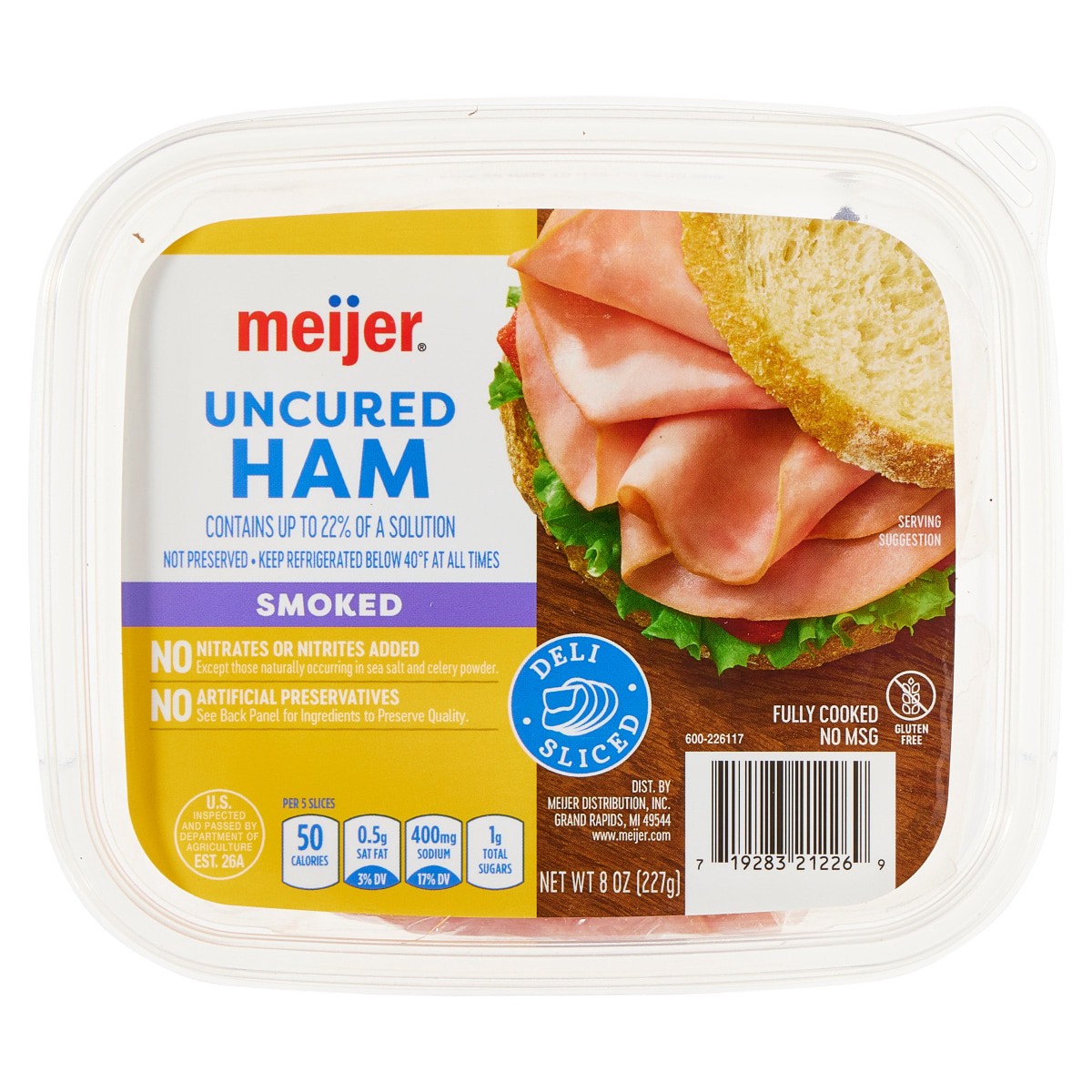 slide 1 of 9, Meijer Smoked Ham Lunchmeat, 8 oz