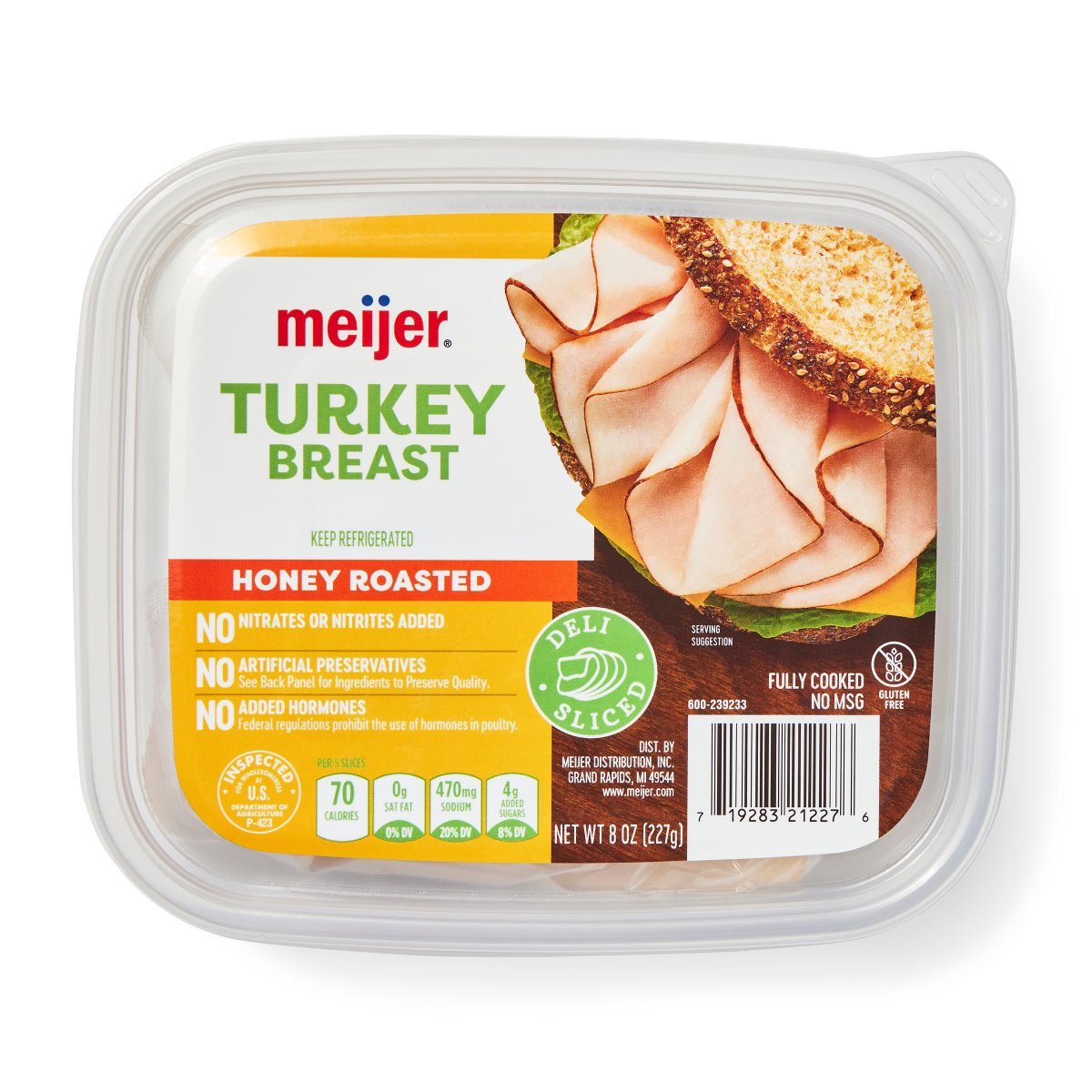 slide 1 of 17, Meijer Honey Roasted Turkey Breast, 8 oz, 8 oz