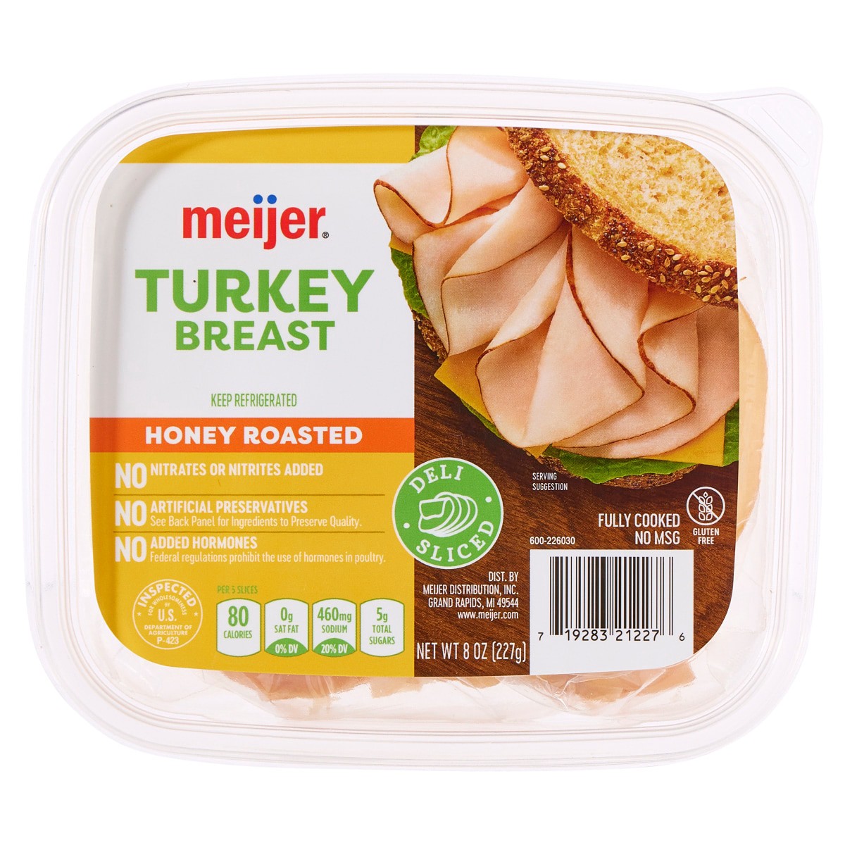 slide 1 of 9, Meijer Honey Roasted Turkey Breast, 8 oz