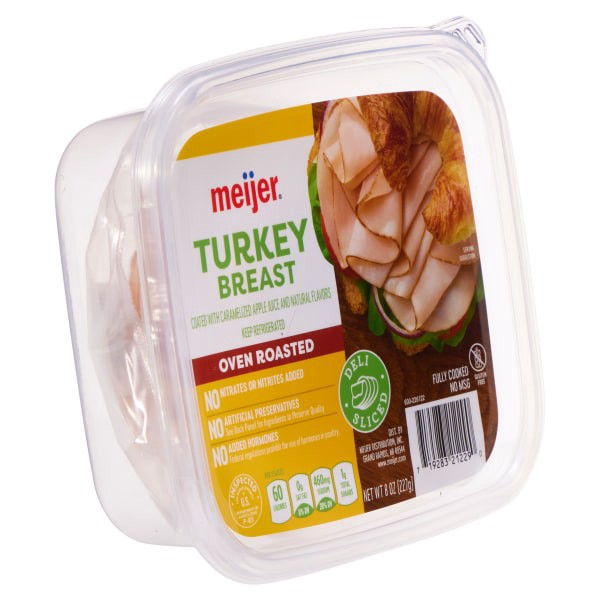 slide 4 of 9, Meijer Oven Roasted Turkey Breast Lunchmeat, 8 oz